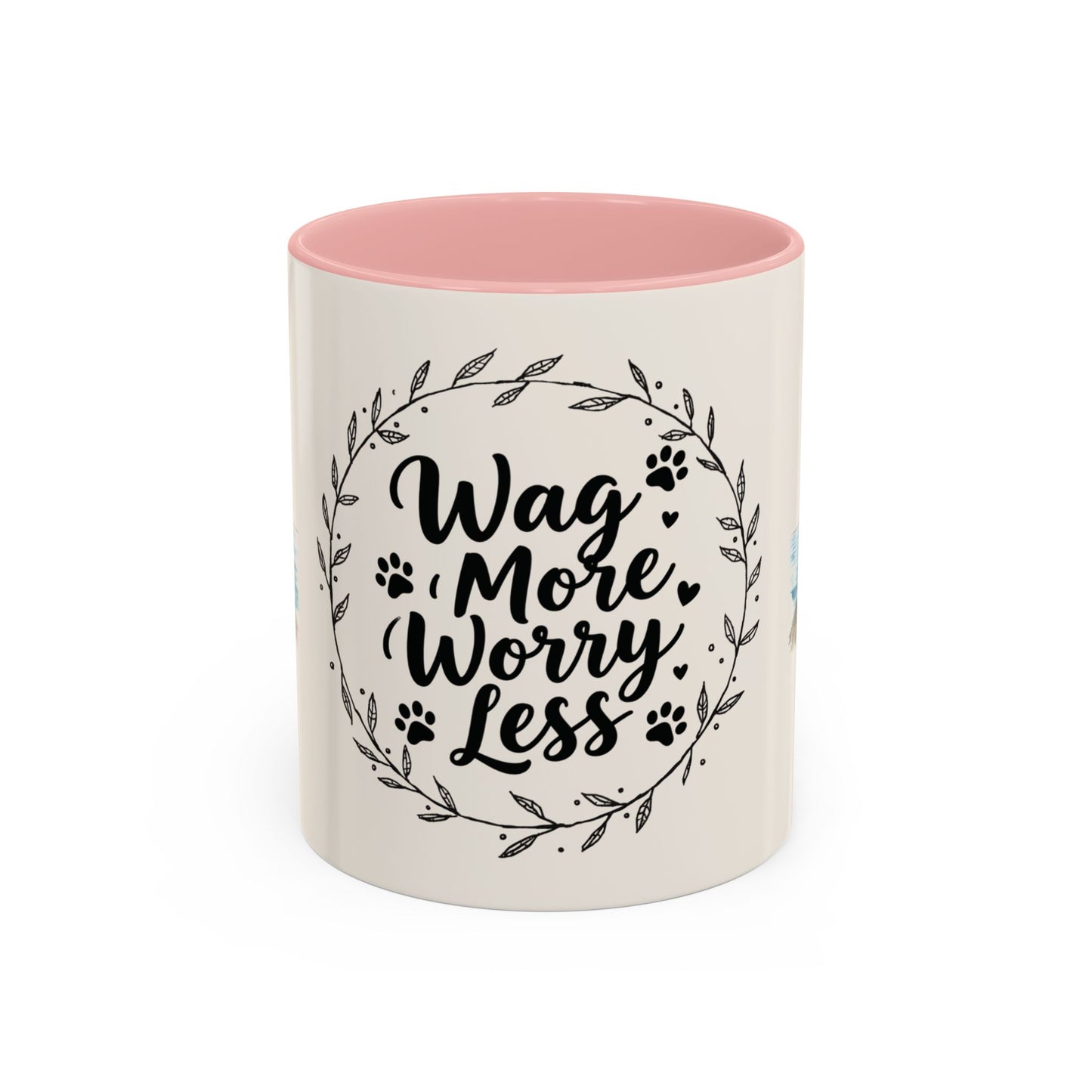 Wag More, Worry Less Dog Lover Coffee Mug — 'Forever Friends' Accent Ceramic Mug (11/15oz)