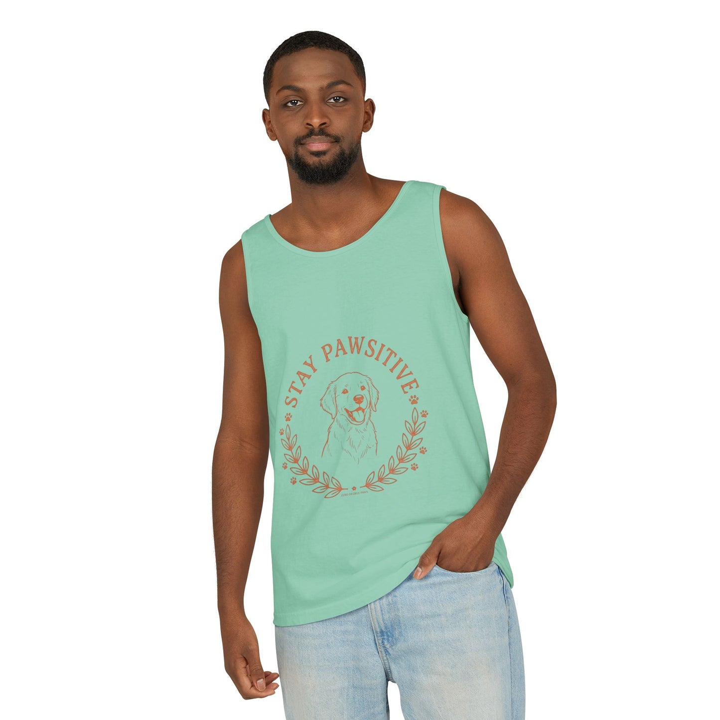 Stay Pawsitive Dog Tank — "Home Is Where My Dog Is" Graphic Tank Top