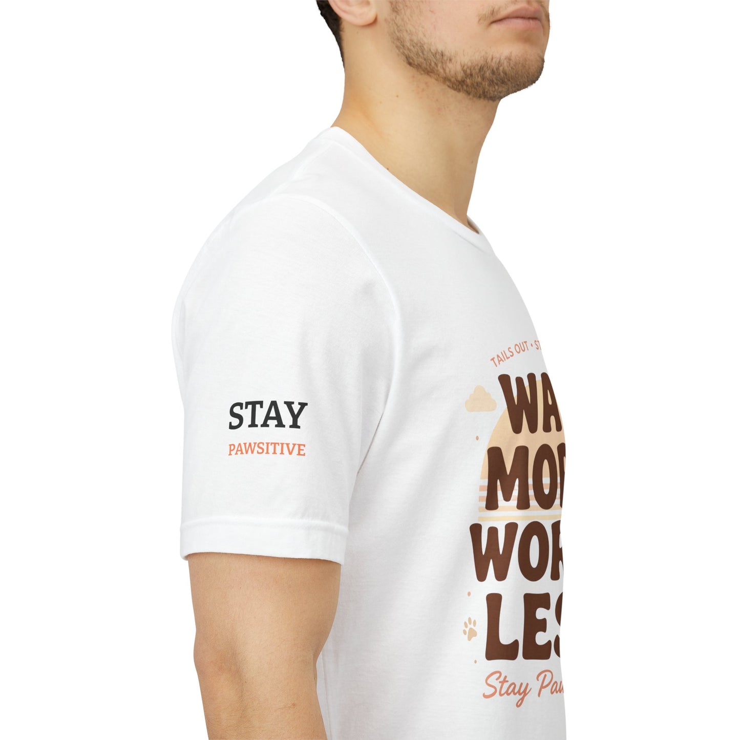 Stay Pawsitive Unisex Dog Lover Tee – Cute Graphic Shirt