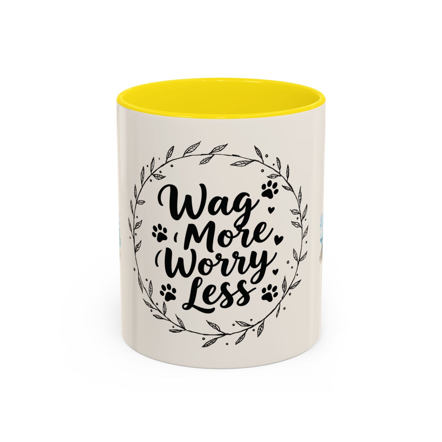 Wag More, Worry Less Dog Lover Coffee Mug — 'Forever Friends' Accent Ceramic Mug (11/15oz)