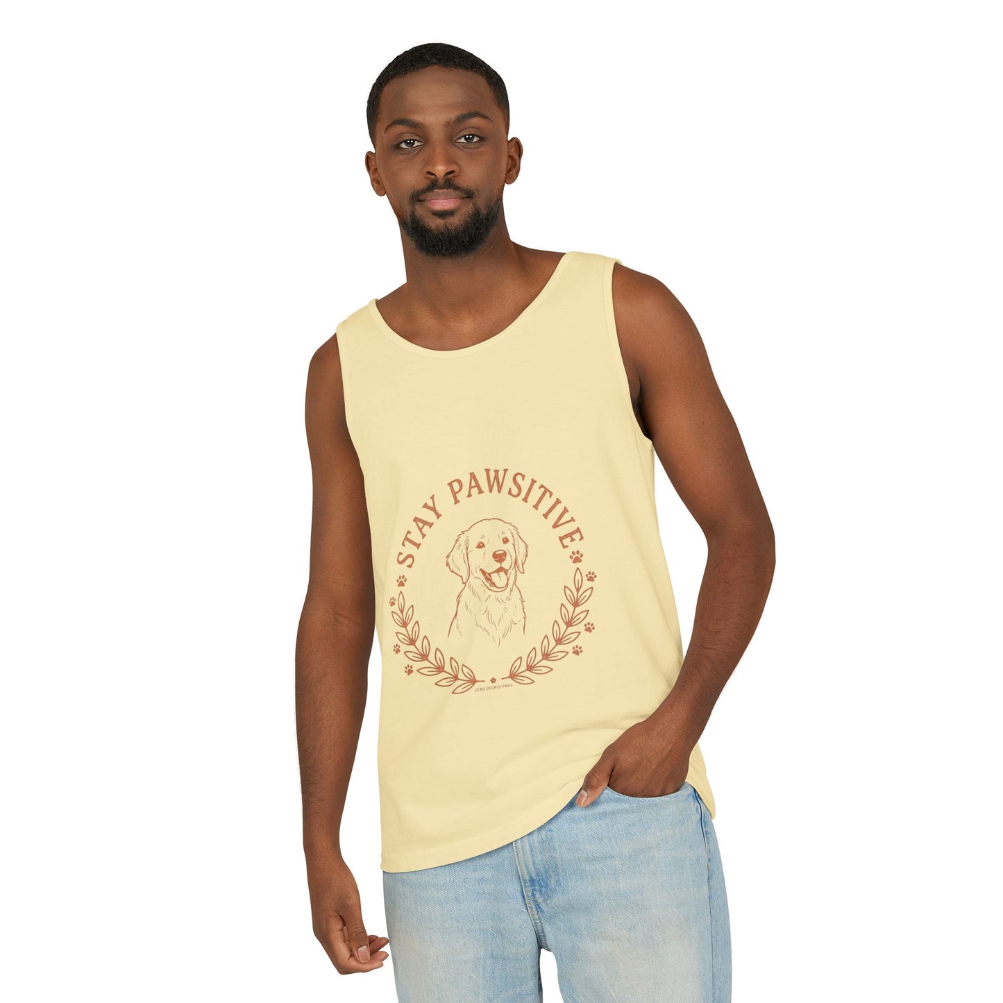 Stay Pawsitive Dog Tank — "Home Is Where My Dog Is" Graphic Tank Top