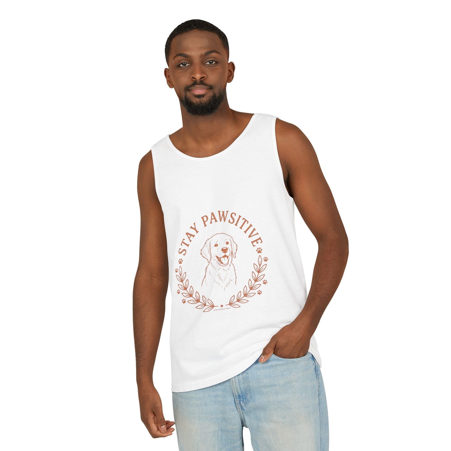 Stay Pawsitive Dog Tank — "Home Is Where My Dog Is" Graphic Tank Top