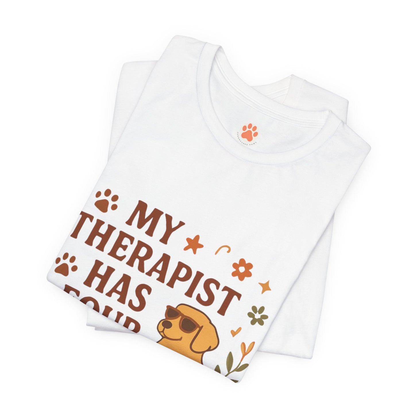 My Therapist Has Four Legs Tee — Adopt Love Repeat Dog Lover T-Shirt
