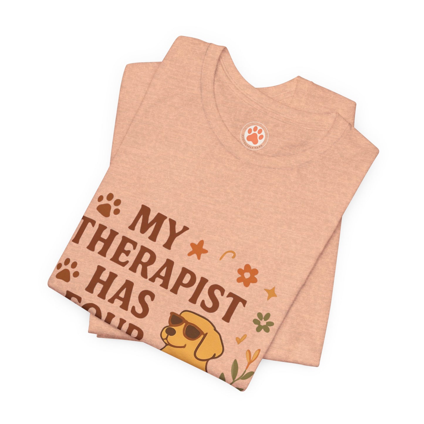 My Therapist Has Four Legs Tee — Adopt Love Repeat Dog Lover T-Shirt