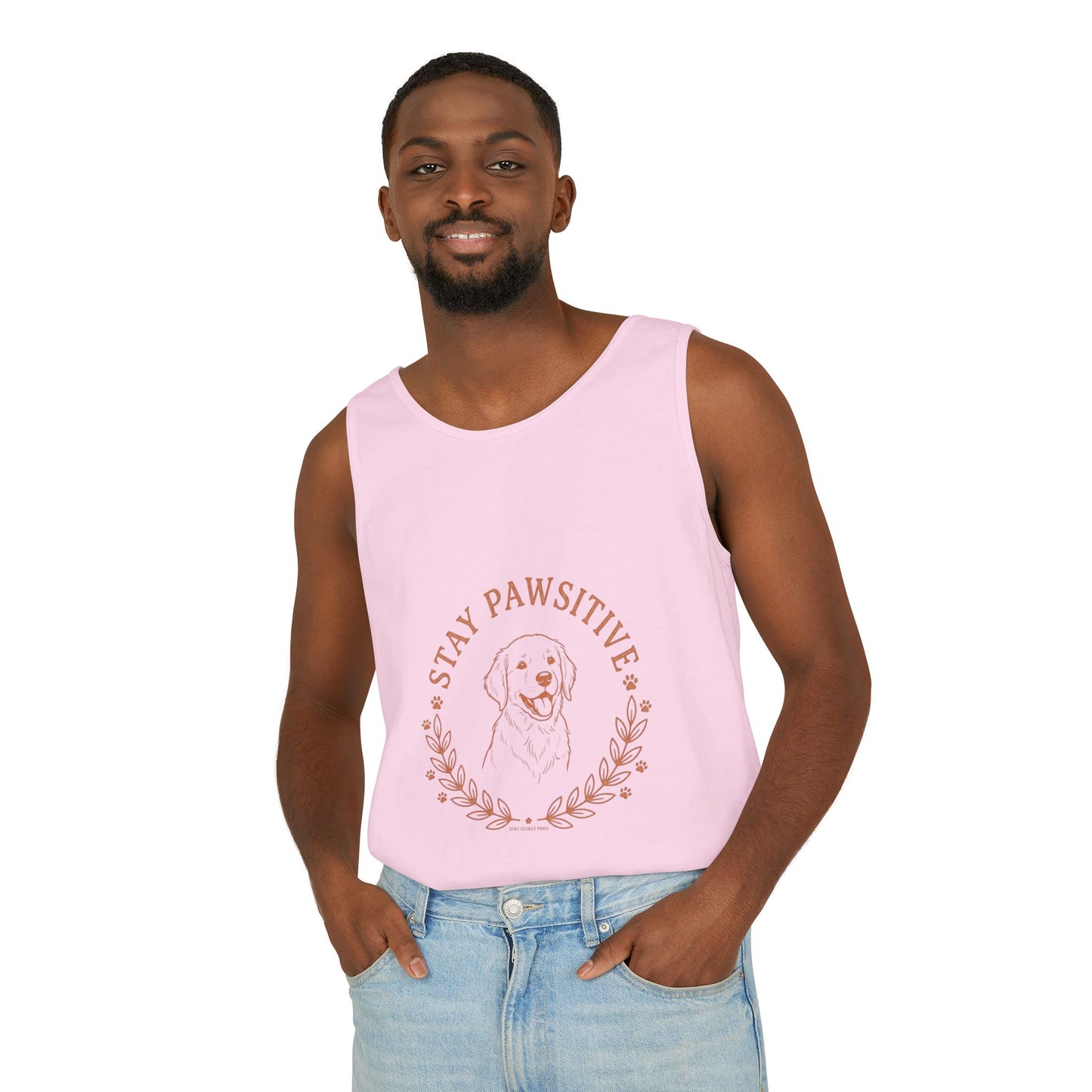 Stay Pawsitive Dog Tank — "Home Is Where My Dog Is" Graphic Tank Top