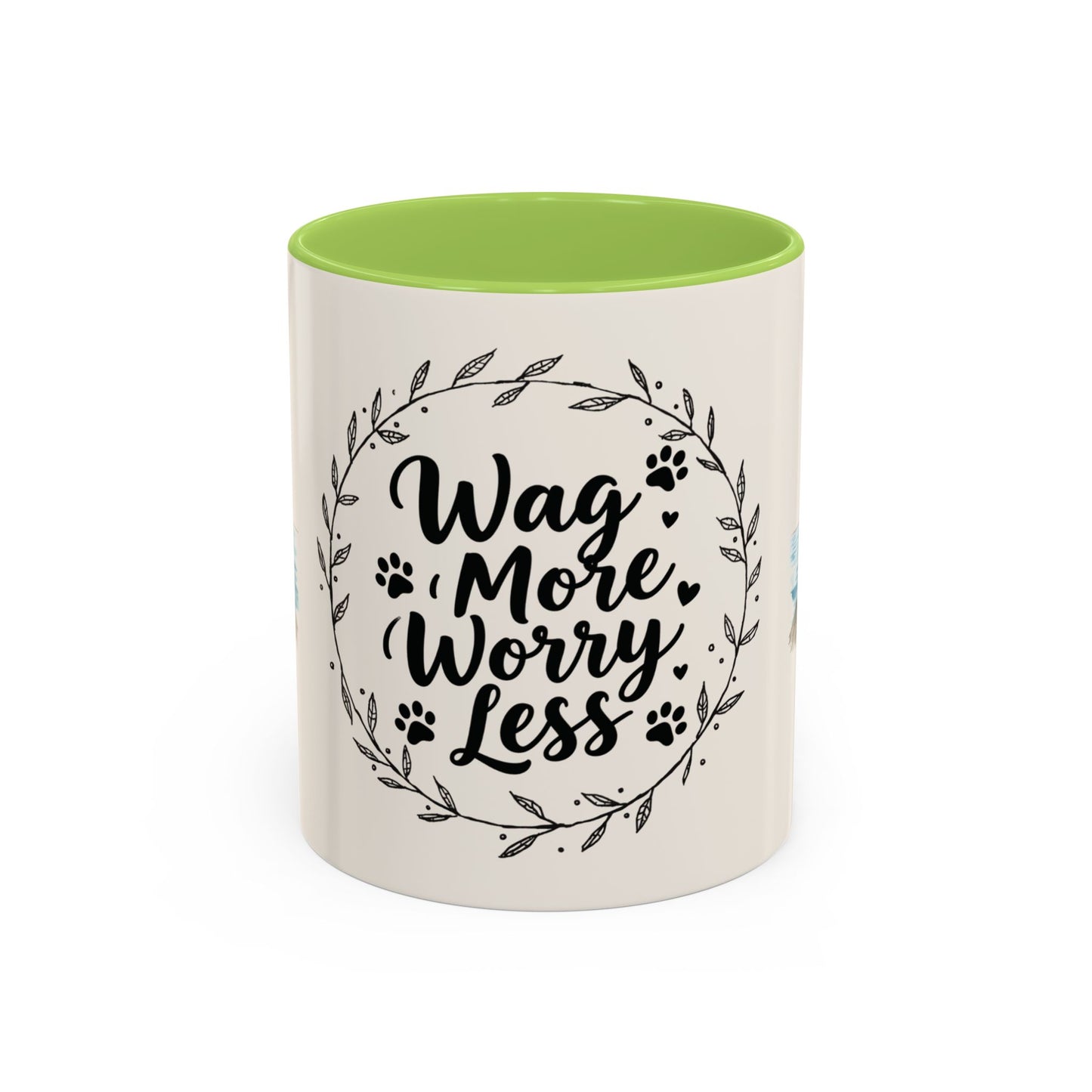 Wag More, Worry Less Dog Lover Coffee Mug — 'Forever Friends' Accent Ceramic Mug (11/15oz)