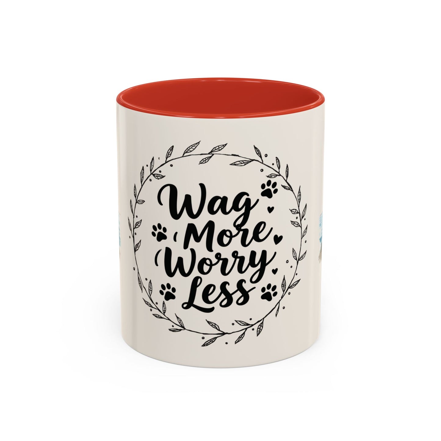 Wag More, Worry Less Dog Lover Coffee Mug — 'Forever Friends' Accent Ceramic Mug (11/15oz)