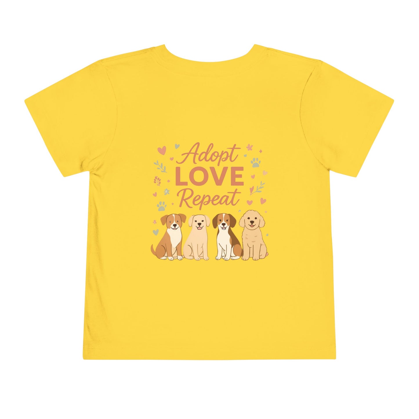 Toddler Tee — "My Therapist Has Four Legs" / "Adopt Love Repeat" Puppy Rescue Shirt