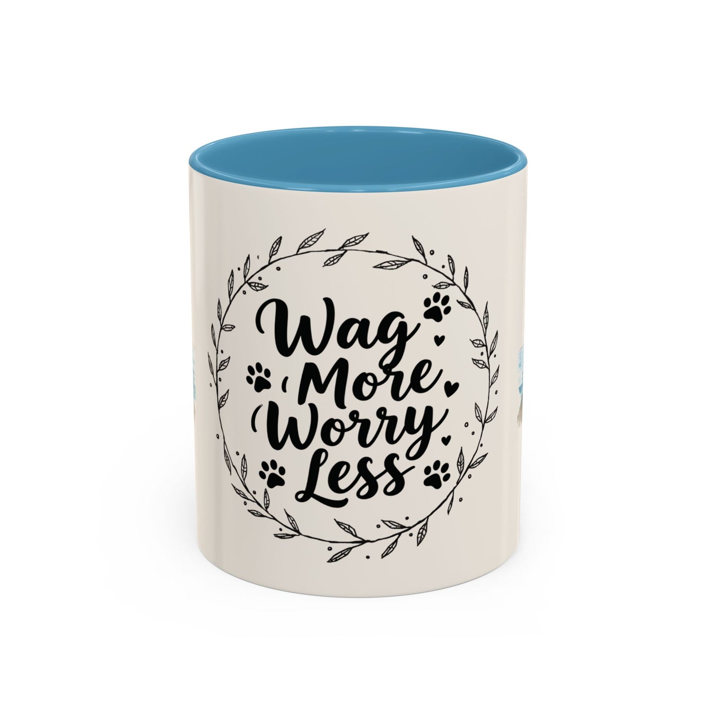 Wag More, Worry Less Dog Lover Coffee Mug — 'Forever Friends' Accent Ceramic Mug (11/15oz)