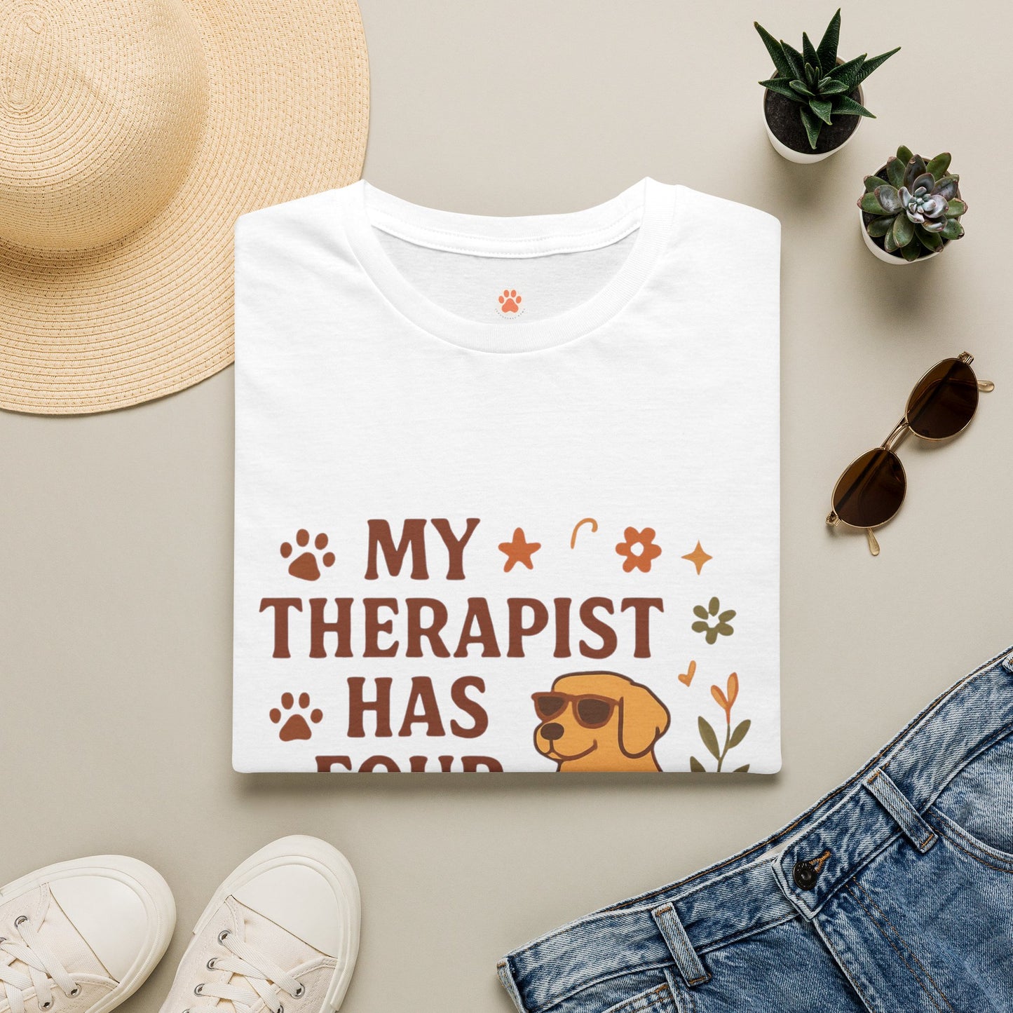 My Therapist Has Four Legs T-Shirt — Cute Dog Lover Graphic Tee