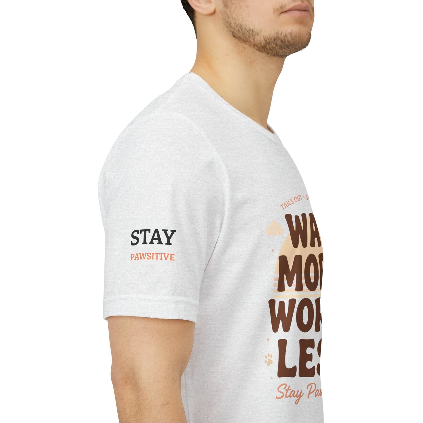 Stay Pawsitive Unisex Dog Lover Tee – Cute Graphic Shirt