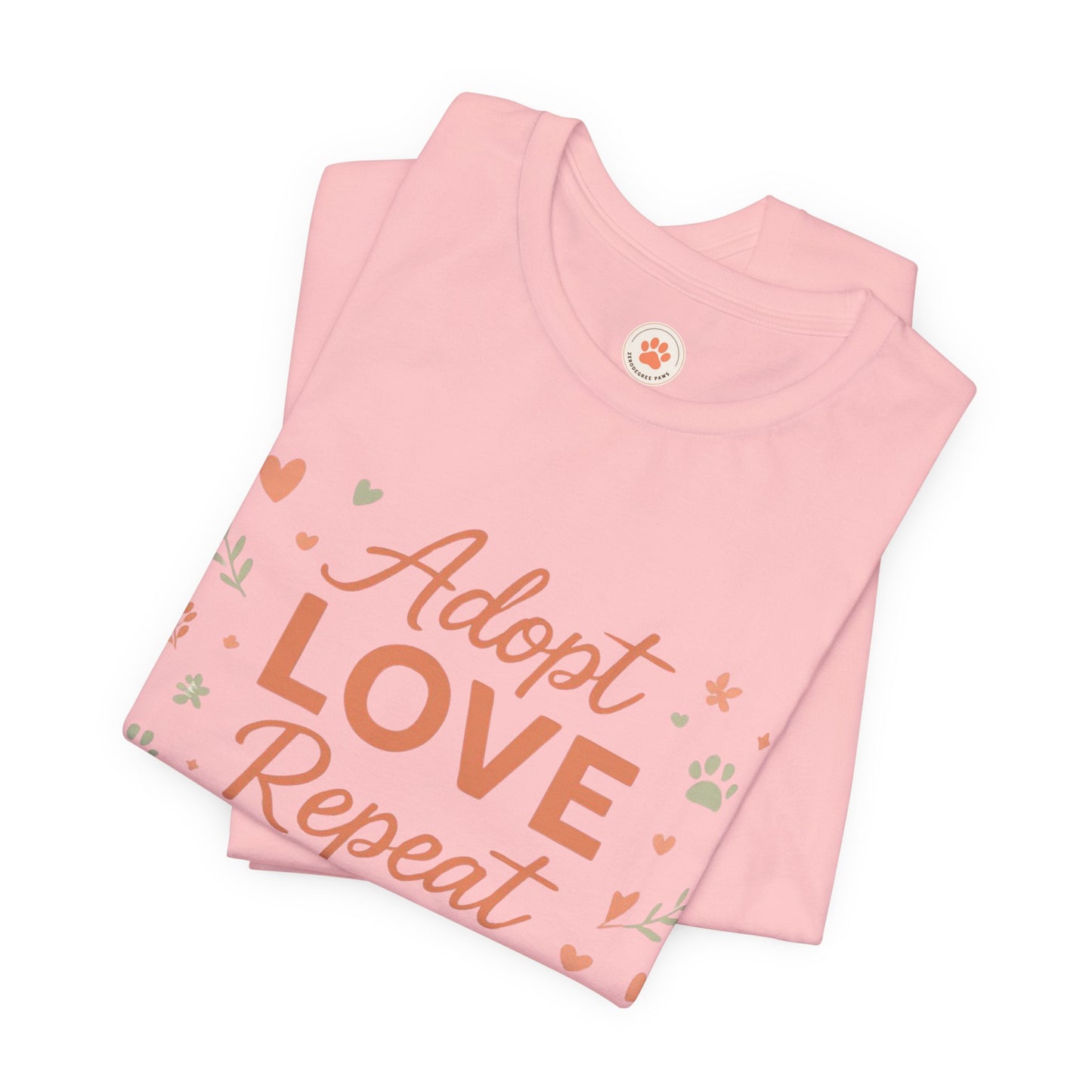 Adopt Love Repeat Tee — “My Therapist Has Four Legs” Dog Lover T‑Shirt