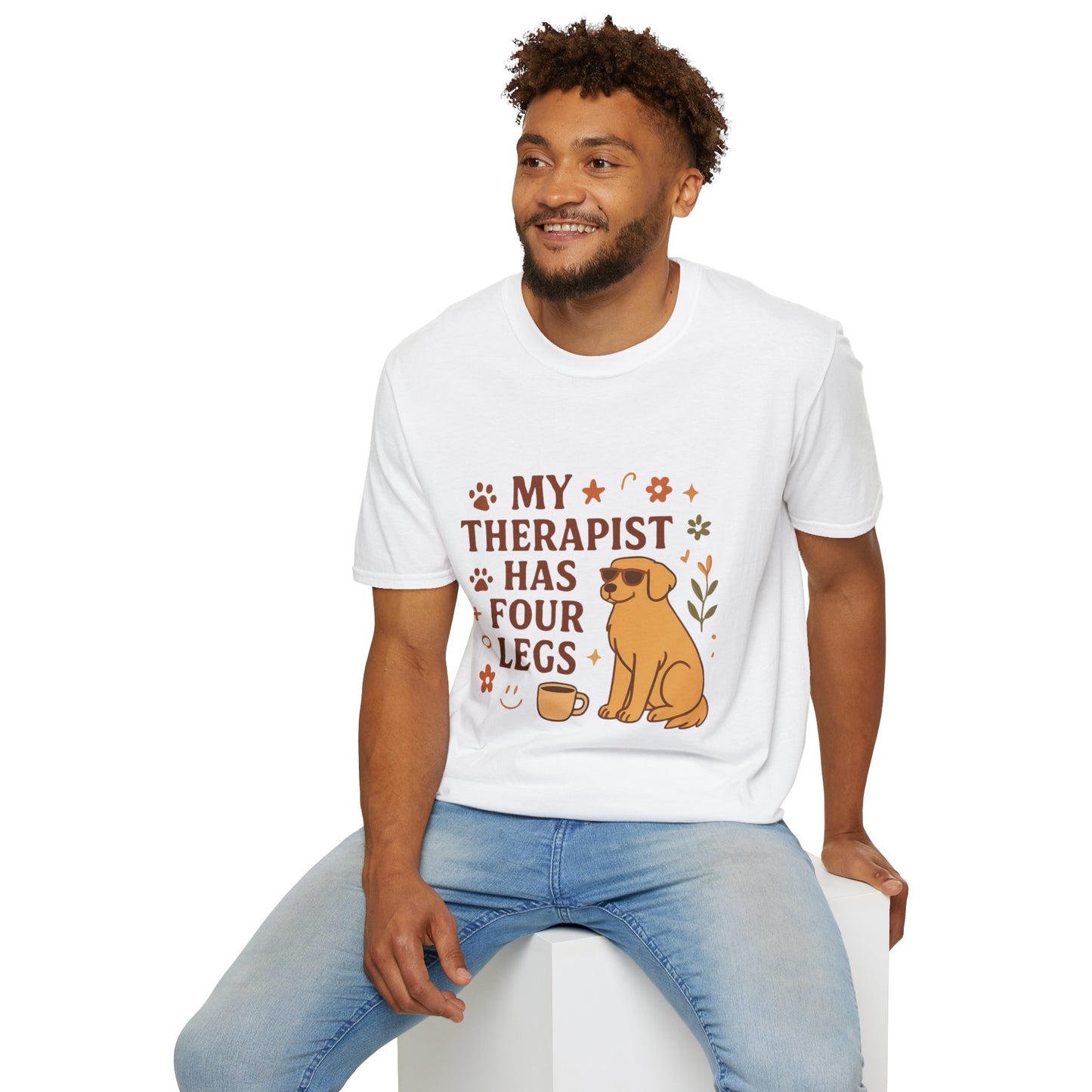 My Therapist Has Four Legs T-Shirt — Cute Dog Lover Graphic Tee