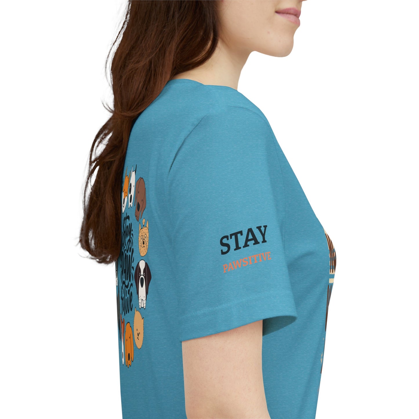 Stay Pawsitive Unisex Dog Lover Tee – Cute Graphic Shirt