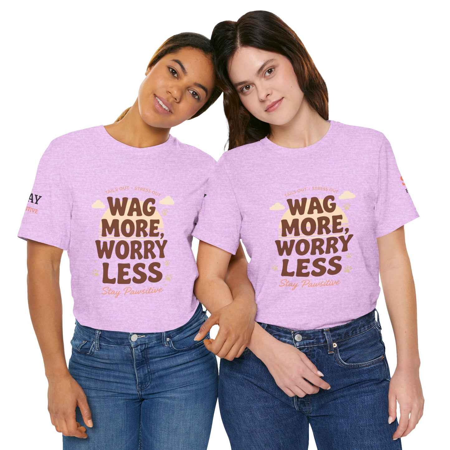 Stay Pawsitive Unisex Dog Lover Tee – Cute Graphic Shirt