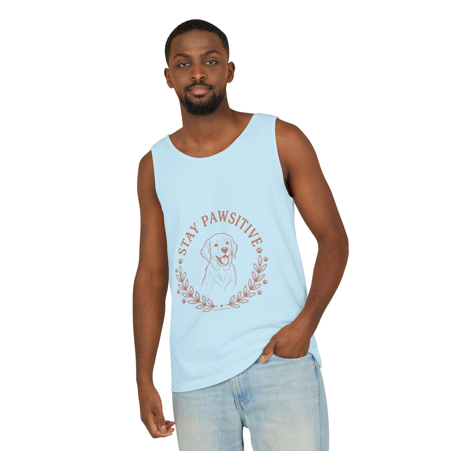 Stay Pawsitive Dog Tank — "Home Is Where My Dog Is" Graphic Tank Top