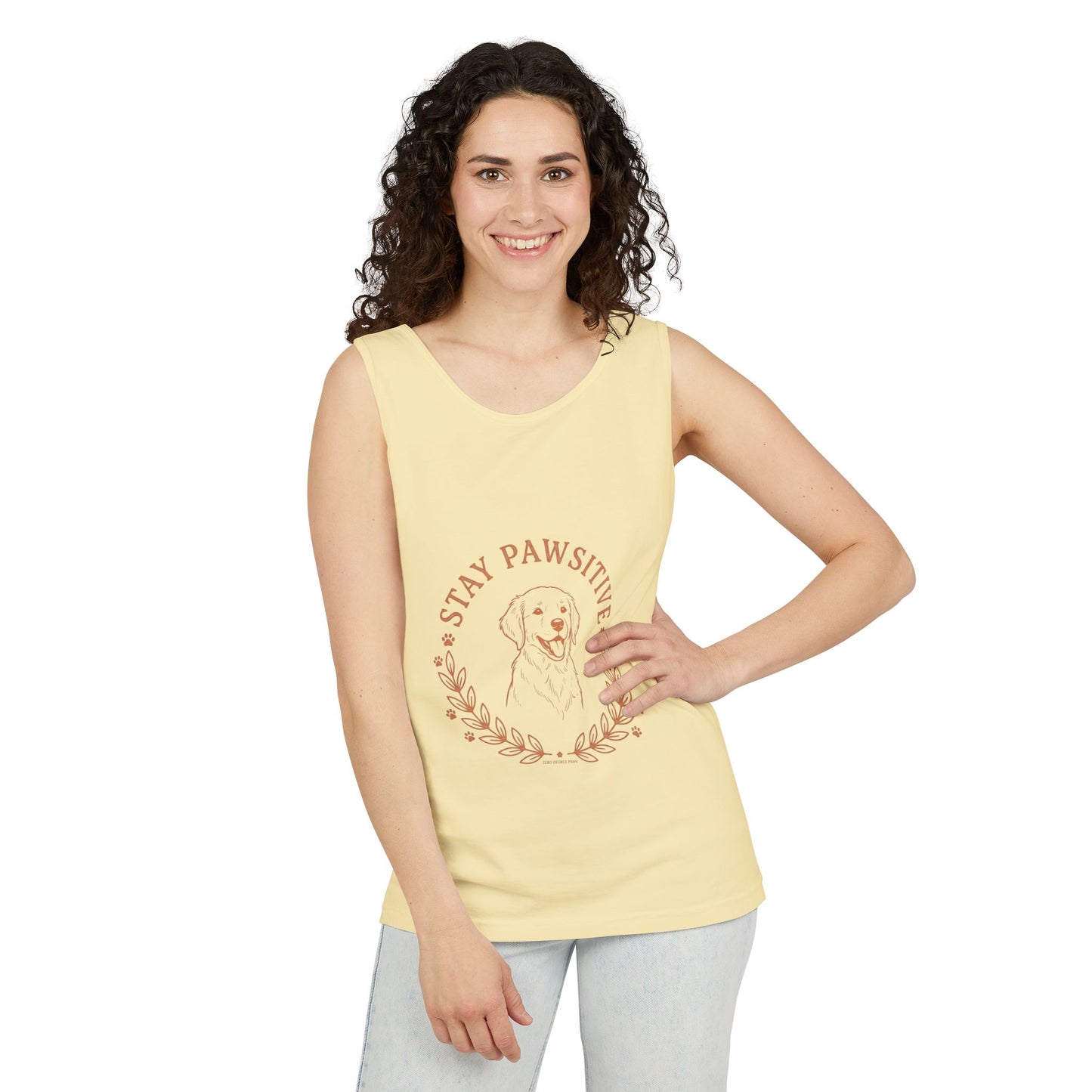 Stay Pawsitive Dog Tank — "Home Is Where My Dog Is" Graphic Tank Top