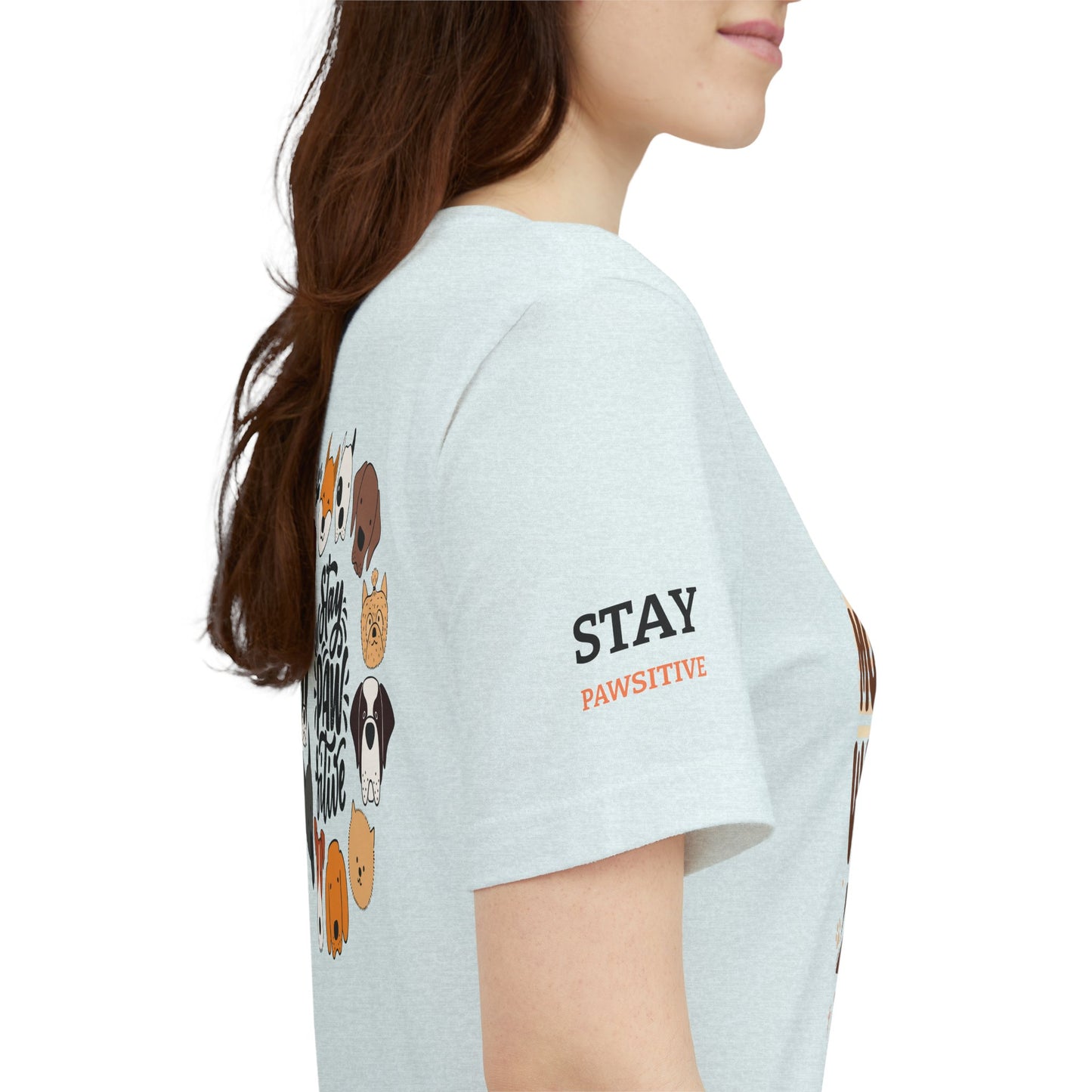 Stay Pawsitive Unisex Dog Lover Tee – Cute Graphic Shirt