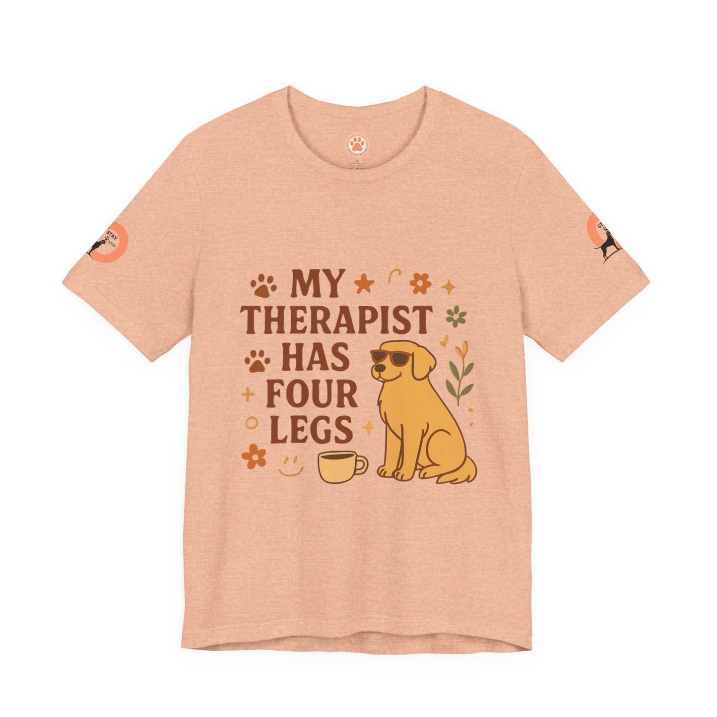 My Therapist Has Four Legs Tee — Adopt Love Repeat Dog Lover T-Shirt