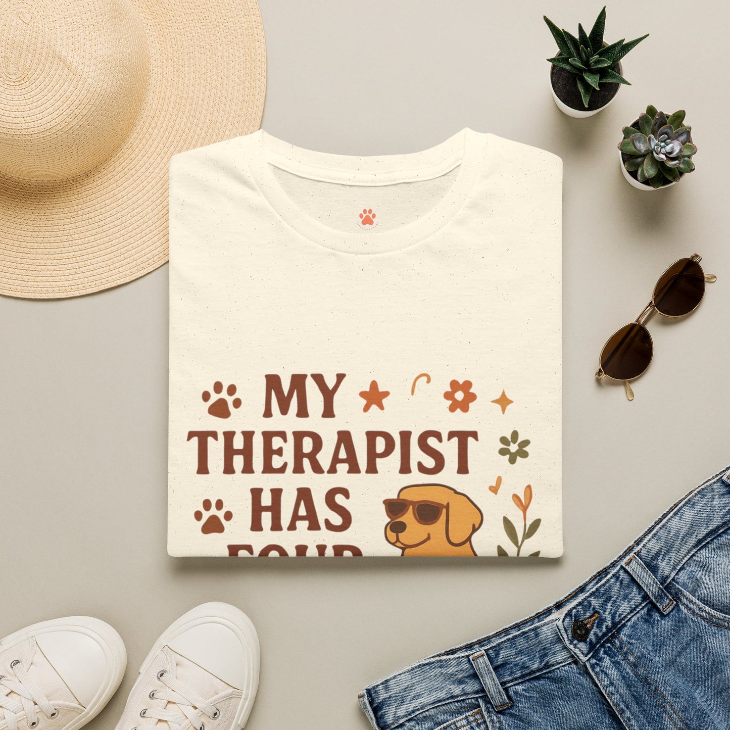 My Therapist Has Four Legs T-Shirt — Cute Dog Lover Graphic Tee