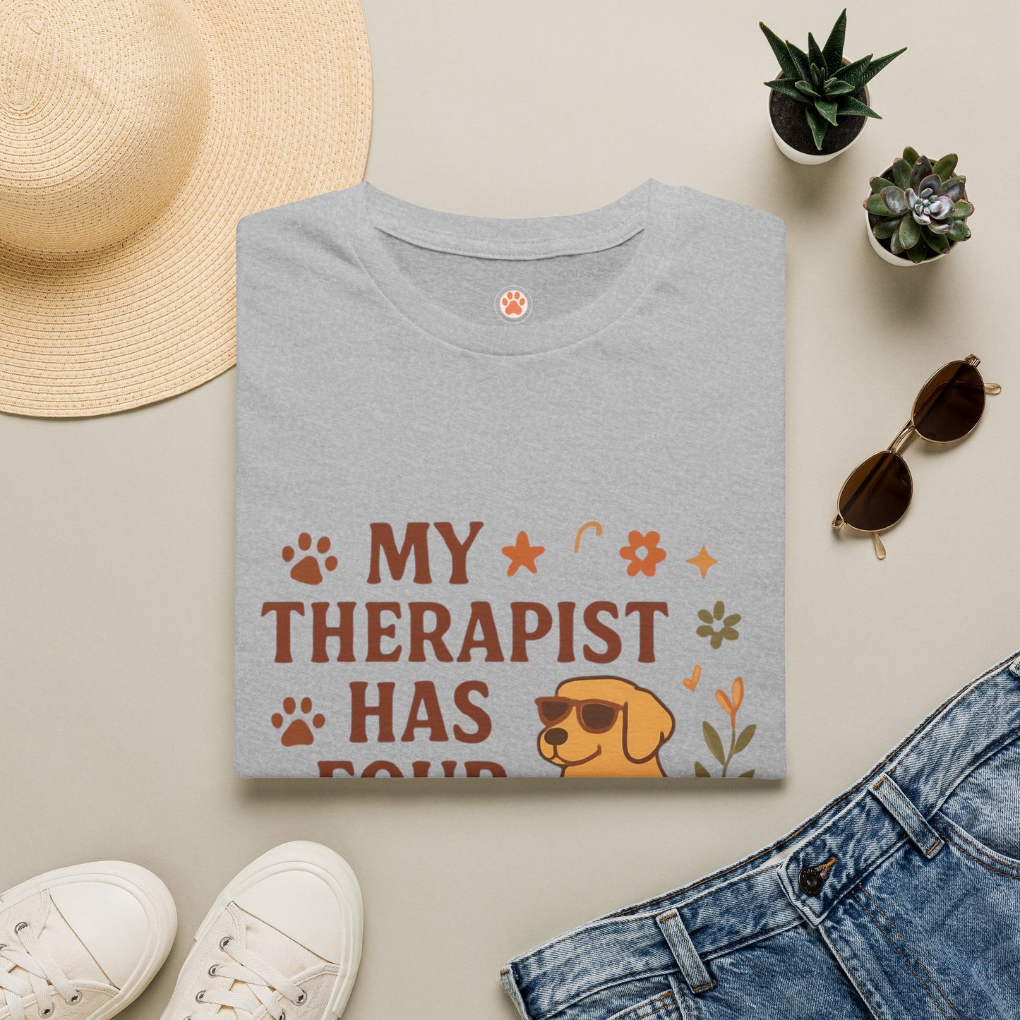 My Therapist Has Four Legs T-Shirt — Cute Dog Lover Graphic Tee