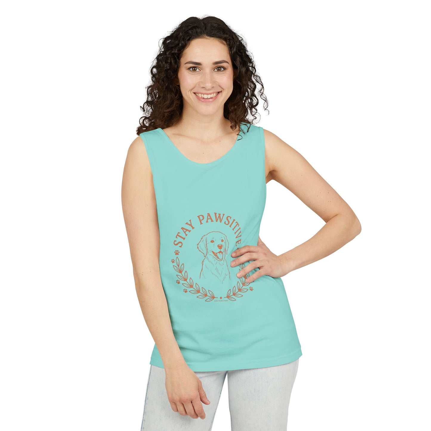 Stay Pawsitive Dog Tank — "Home Is Where My Dog Is" Graphic Tank Top