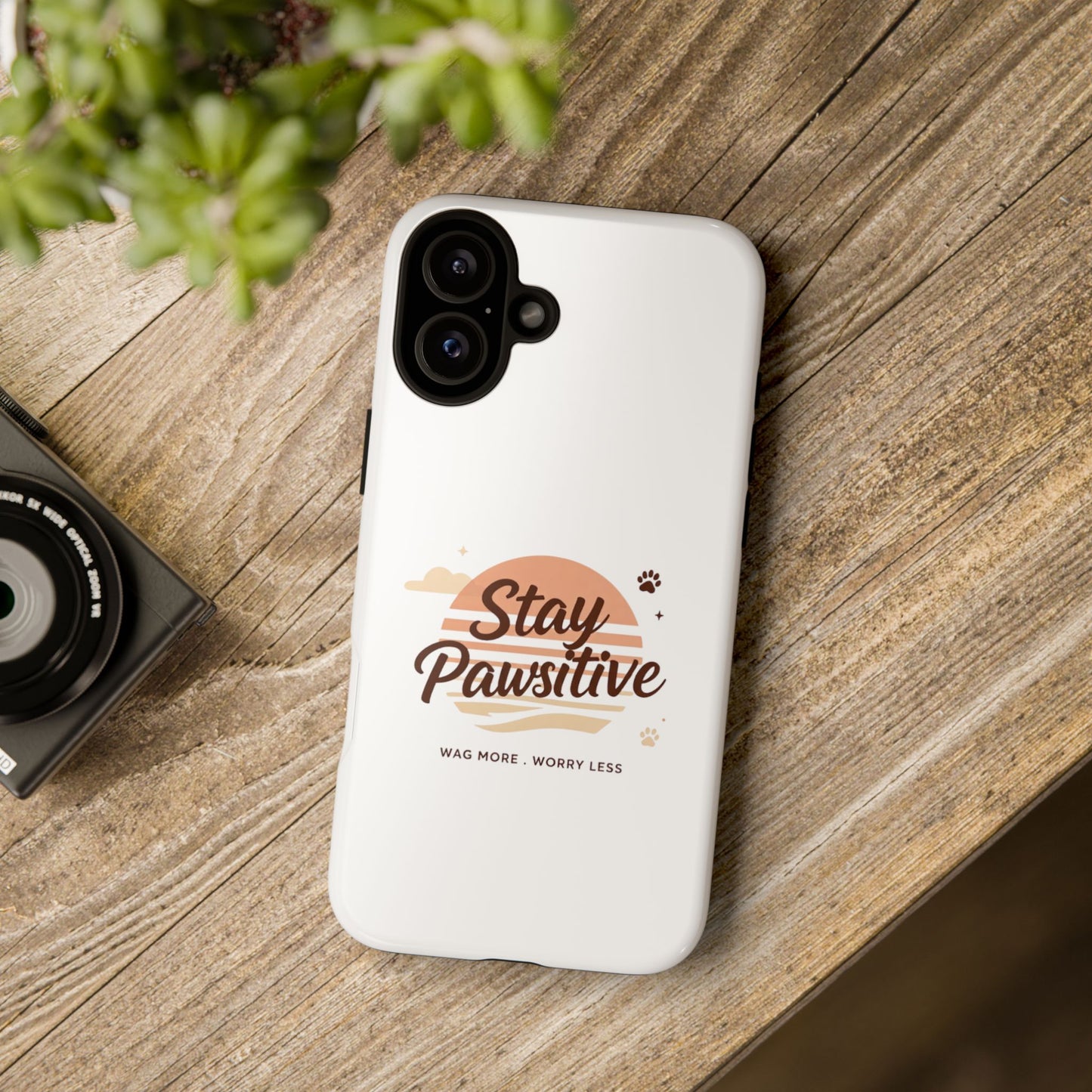 Stay Pawsitive Phone Case