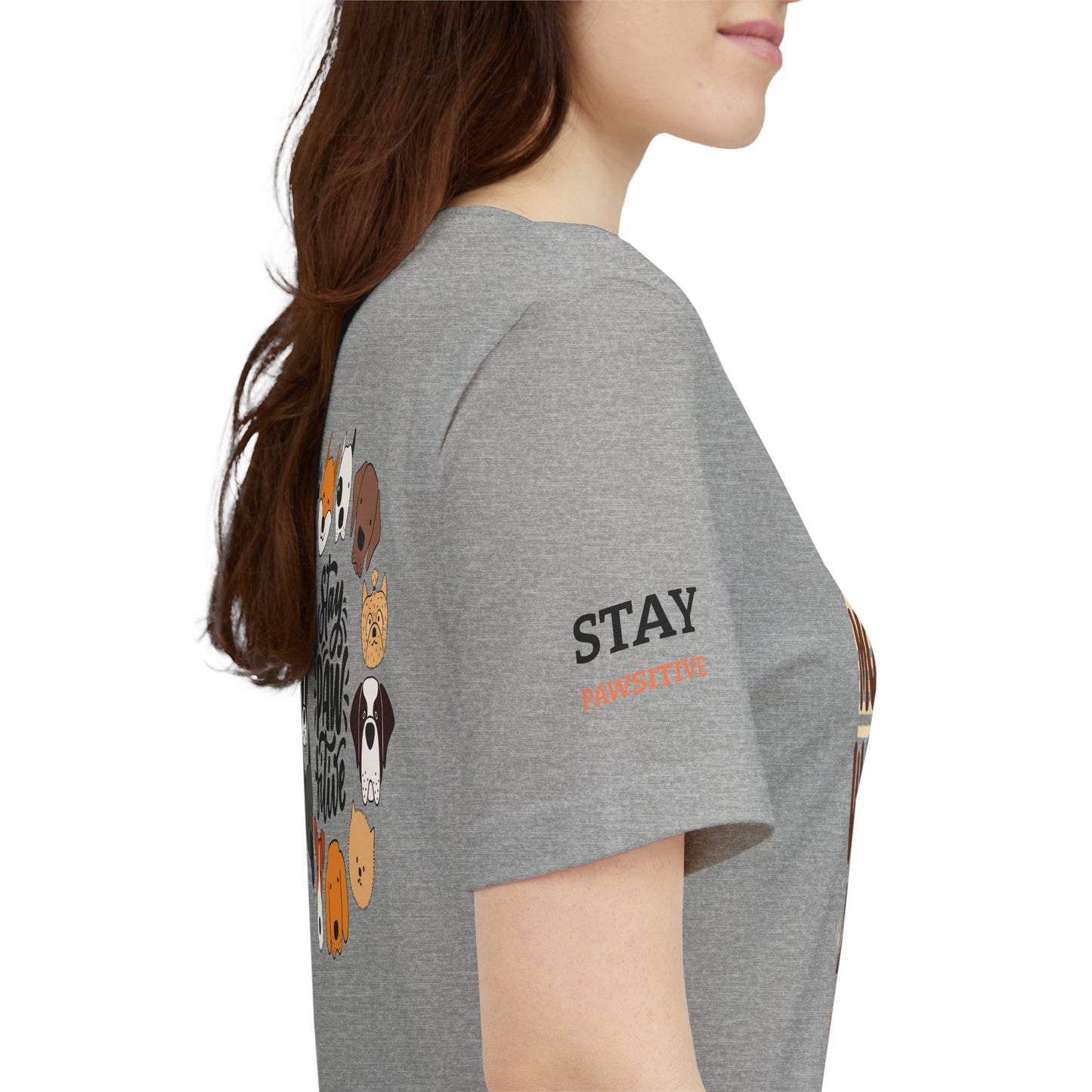 Stay Pawsitive Unisex Dog Lover Tee – Cute Graphic Shirt