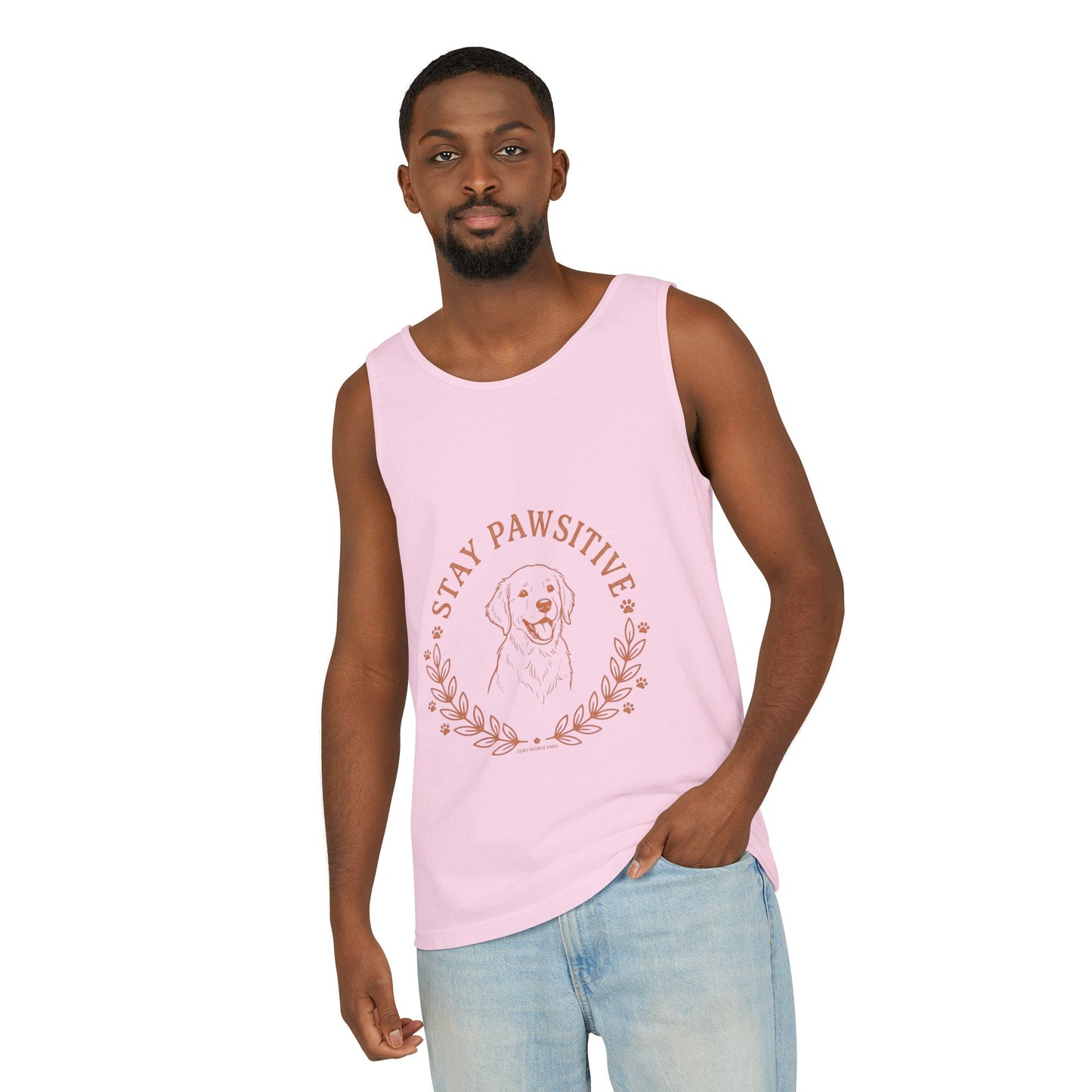 Stay Pawsitive Dog Tank — "Home Is Where My Dog Is" Graphic Tank Top