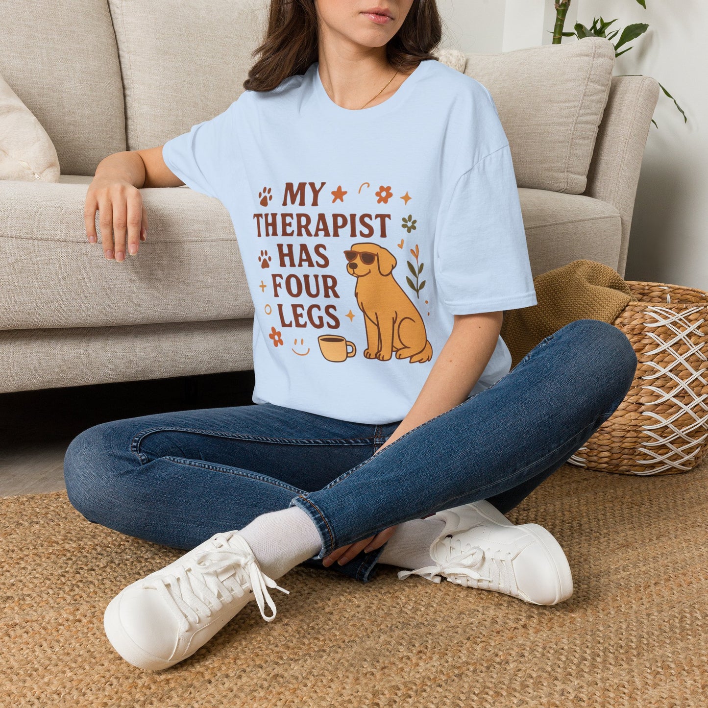 My Therapist Has Four Legs T-Shirt — Cute Dog Lover Graphic Tee