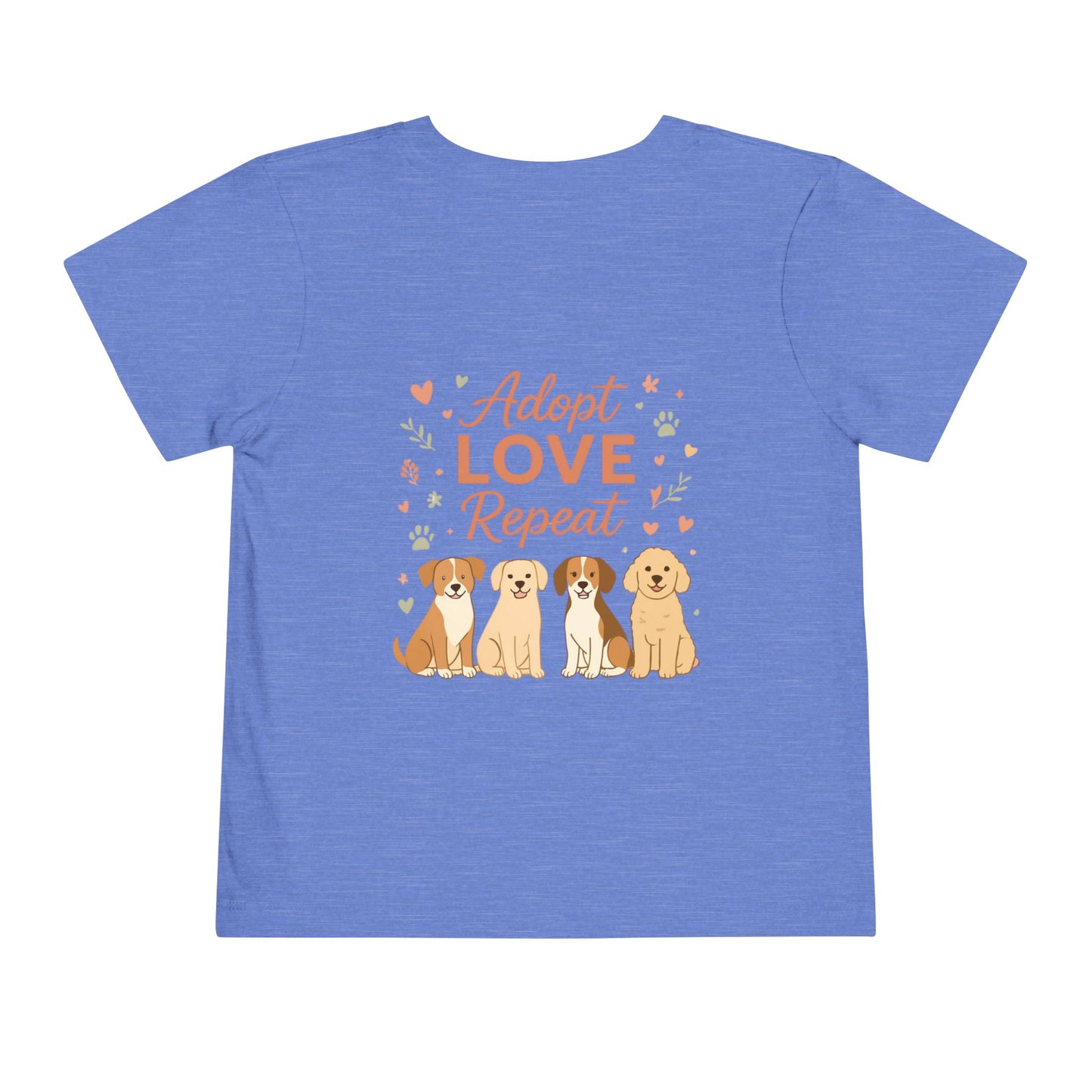 Toddler Tee — "My Therapist Has Four Legs" / "Adopt Love Repeat" Puppy Rescue Shirt