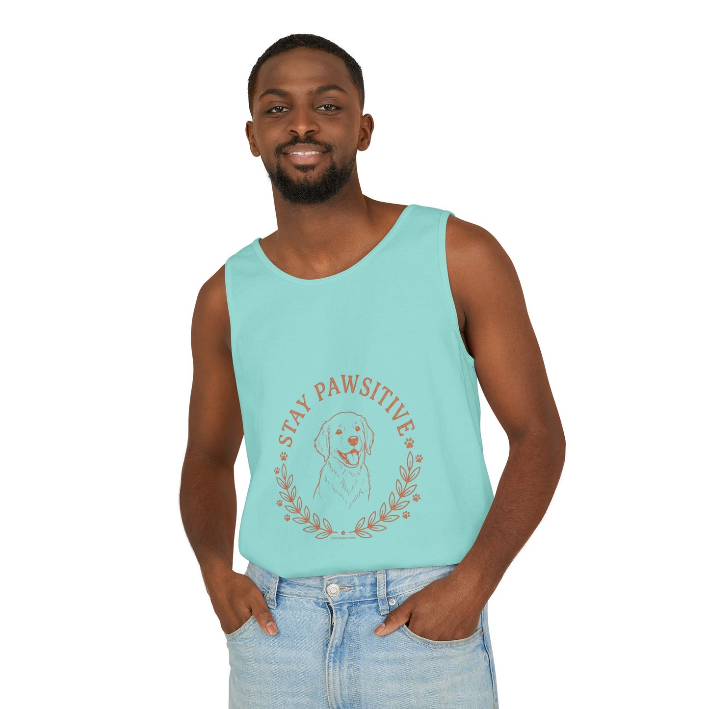 Stay Pawsitive Dog Tank — "Home Is Where My Dog Is" Graphic Tank Top