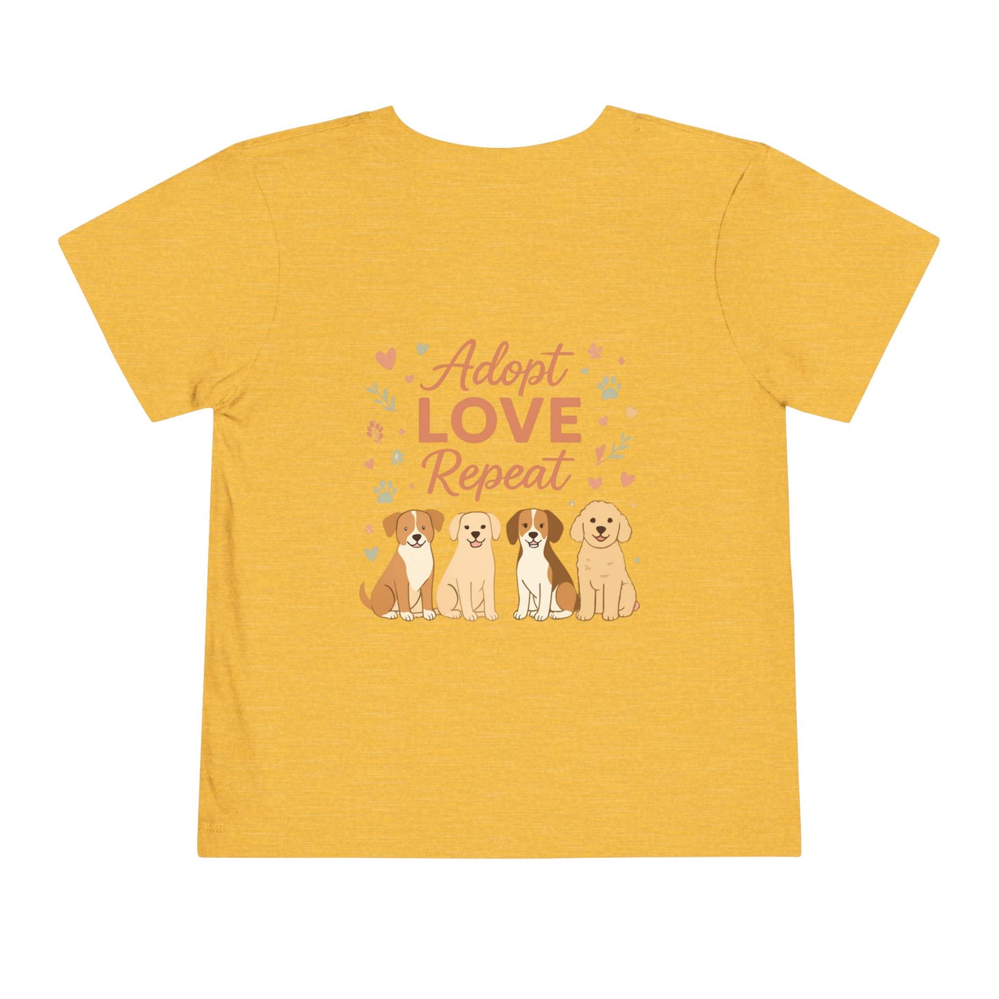 Toddler Tee — "My Therapist Has Four Legs" / "Adopt Love Repeat" Puppy Rescue Shirt