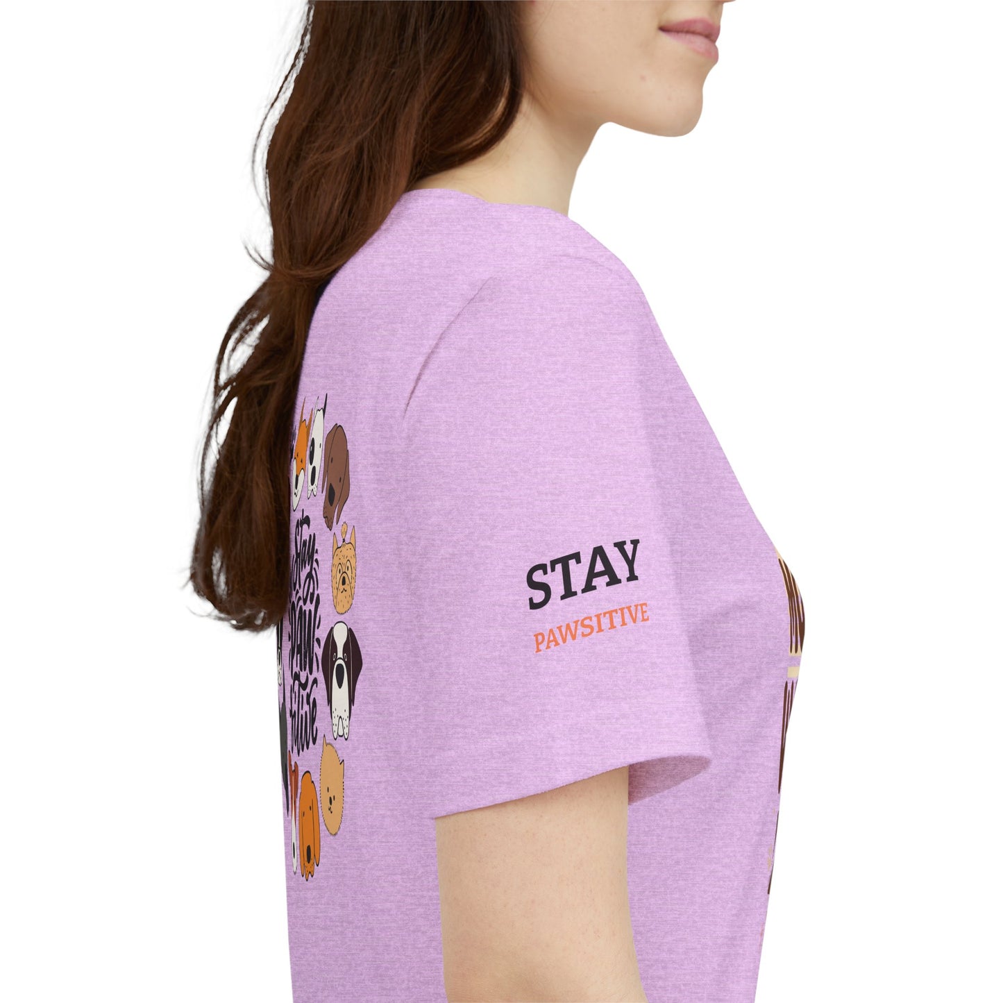 Stay Pawsitive Unisex Dog Lover Tee – Cute Graphic Shirt