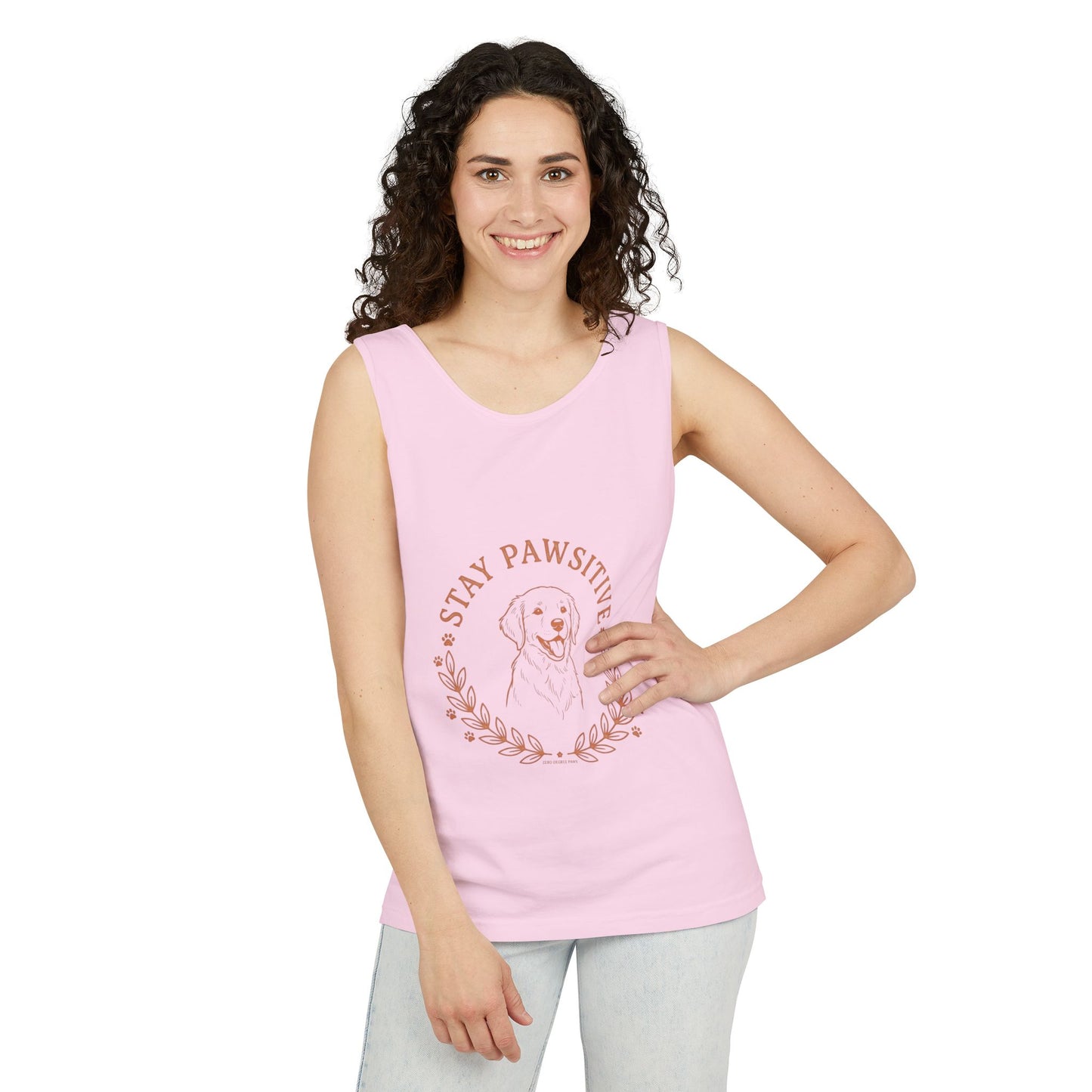 Stay Pawsitive Dog Tank — "Home Is Where My Dog Is" Graphic Tank Top