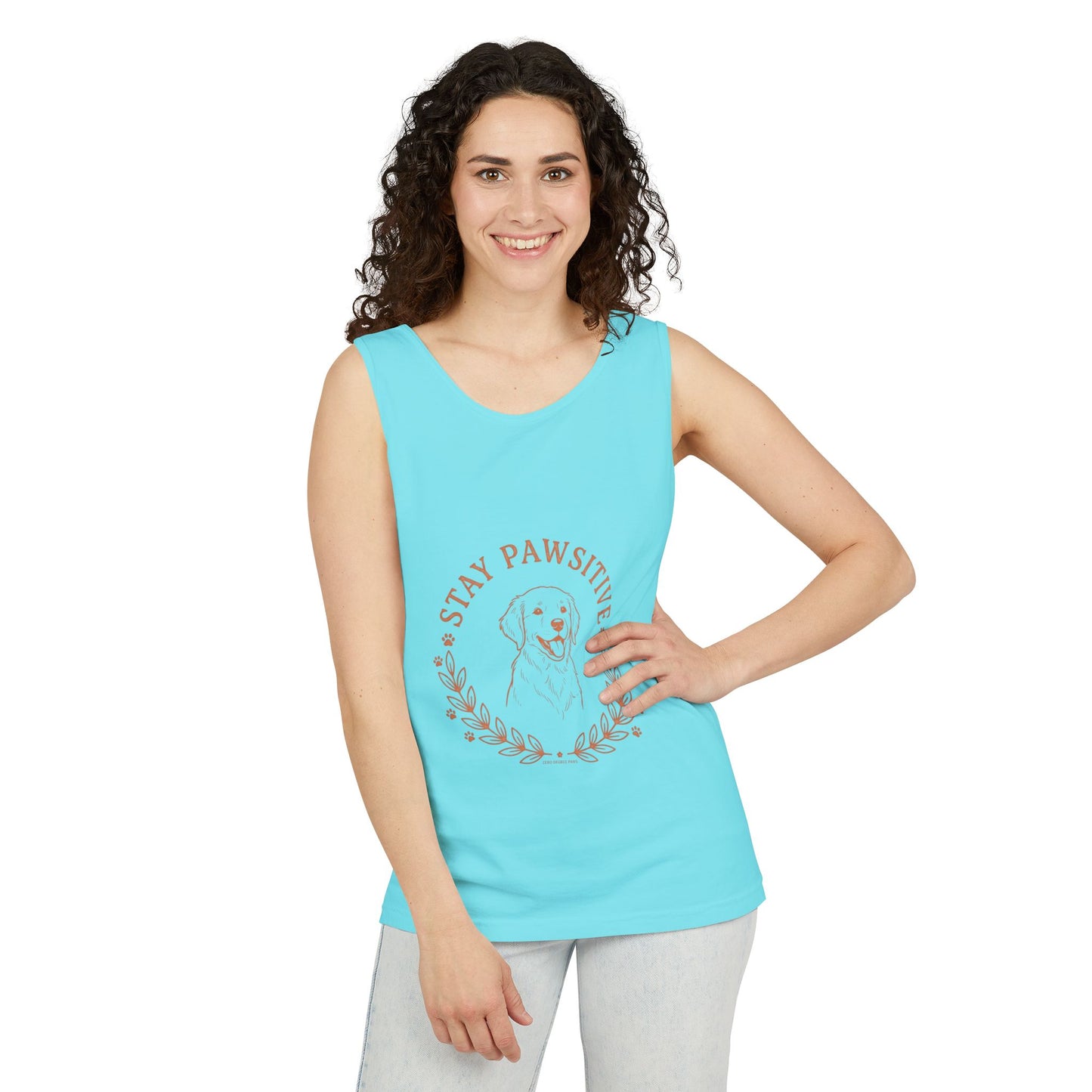 Stay Pawsitive Dog Tank — "Home Is Where My Dog Is" Graphic Tank Top