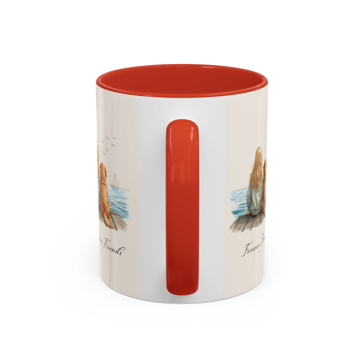Wag More, Worry Less Dog Lover Coffee Mug — 'Forever Friends' Accent Ceramic Mug (11/15oz)