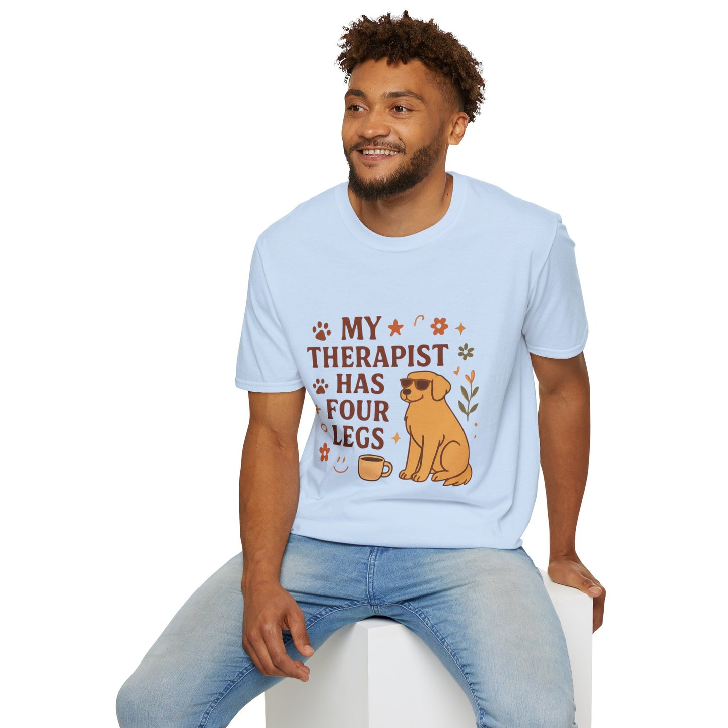 My Therapist Has Four Legs T-Shirt — Cute Dog Lover Graphic Tee