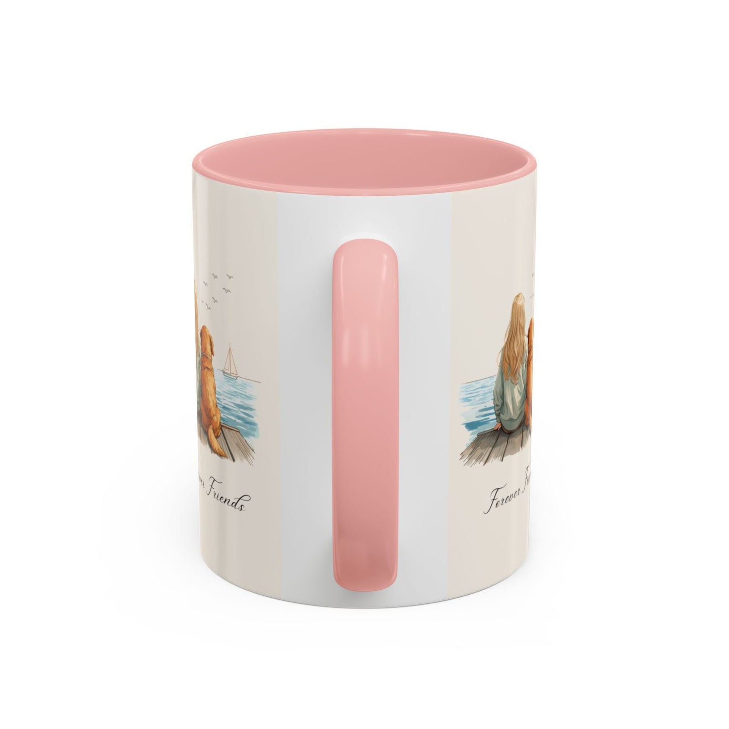Wag More, Worry Less Dog Lover Coffee Mug — 'Forever Friends' Accent Ceramic Mug (11/15oz)