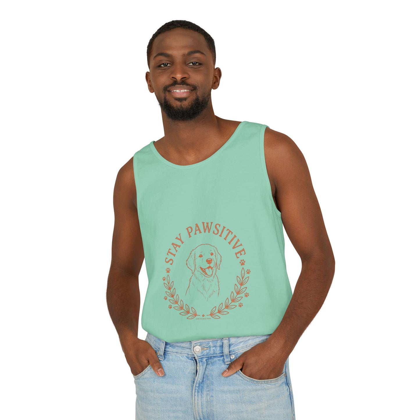 Stay Pawsitive Dog Tank — "Home Is Where My Dog Is" Graphic Tank Top