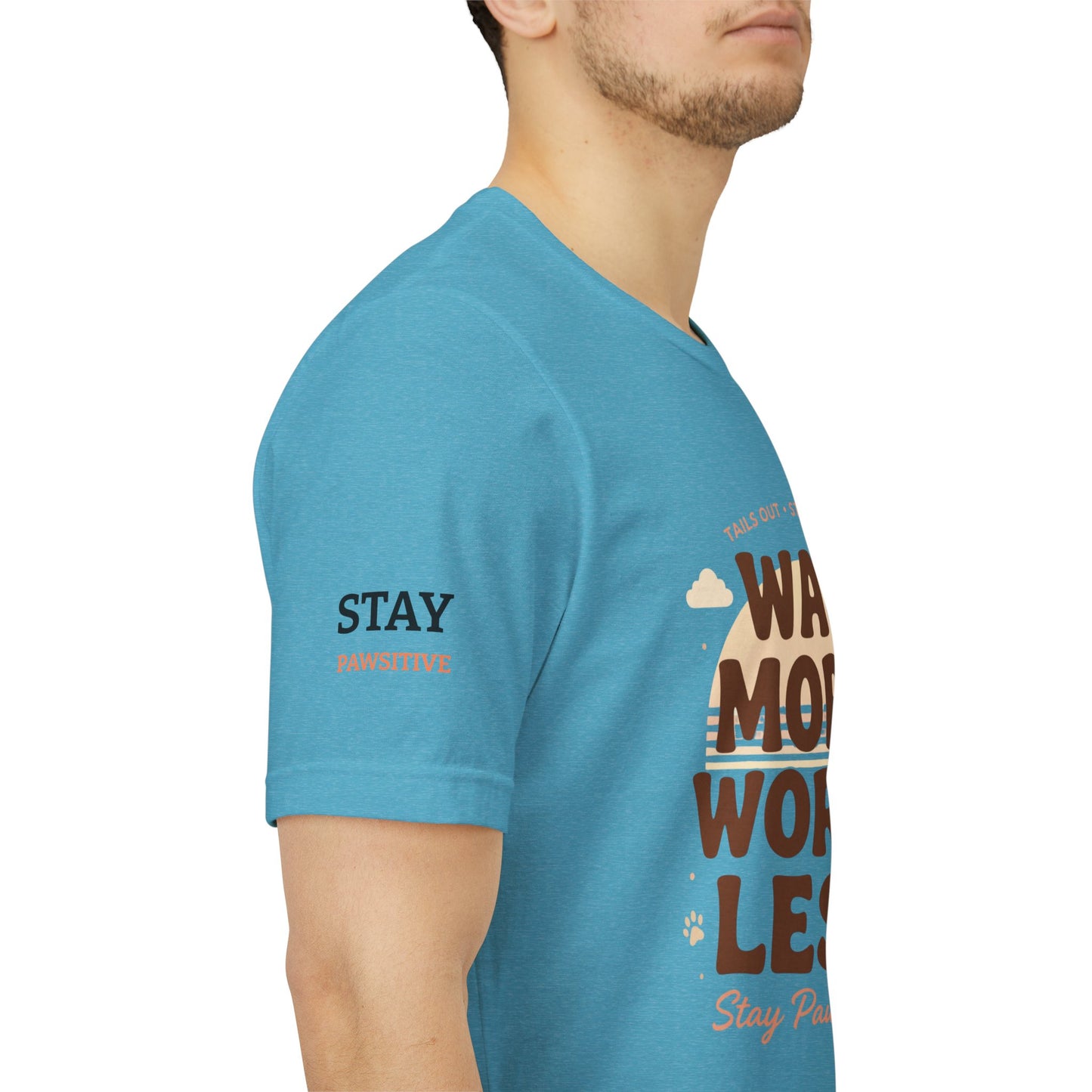 Stay Pawsitive Unisex Dog Lover Tee – Cute Graphic Shirt