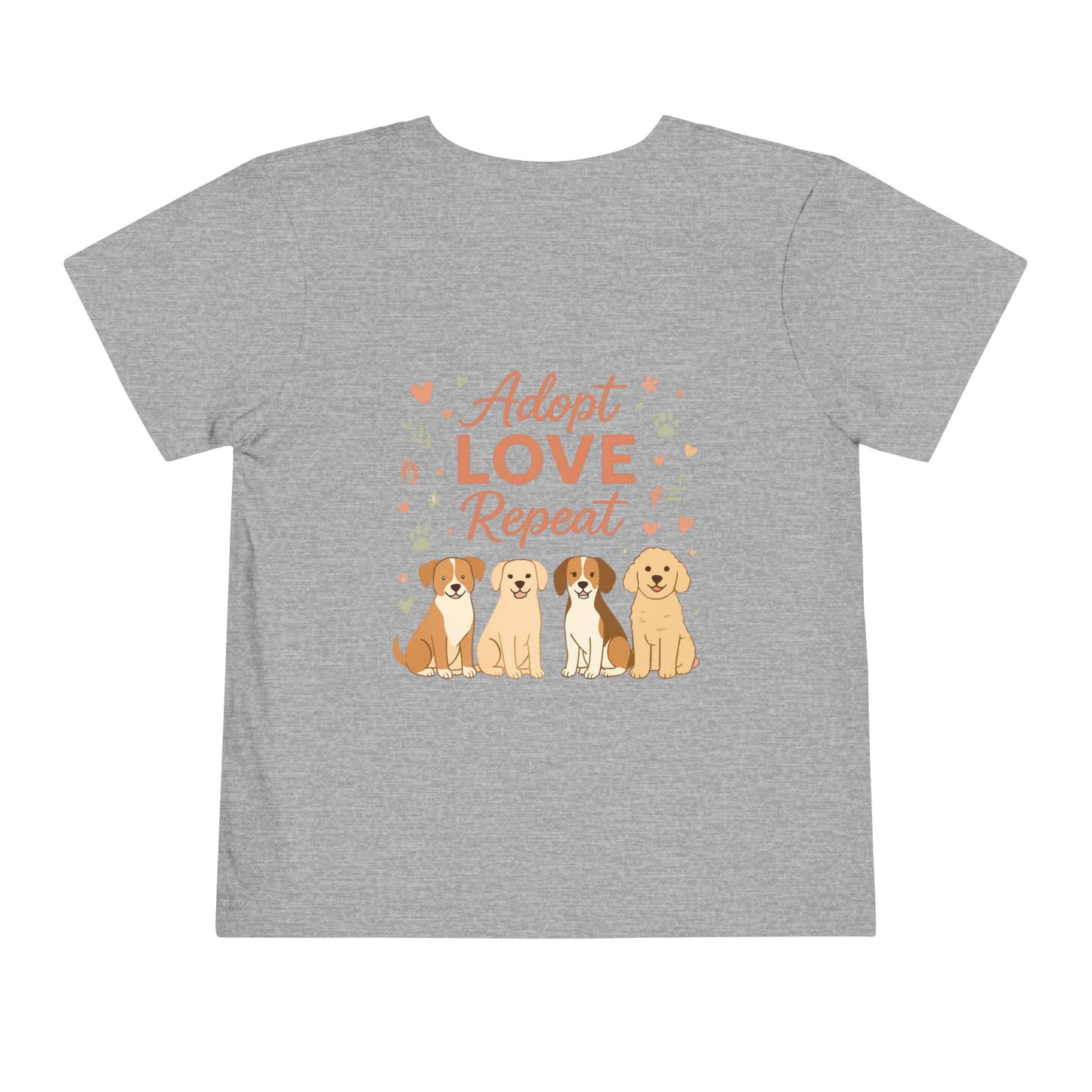 Toddler Tee — "My Therapist Has Four Legs" / "Adopt Love Repeat" Puppy Rescue Shirt