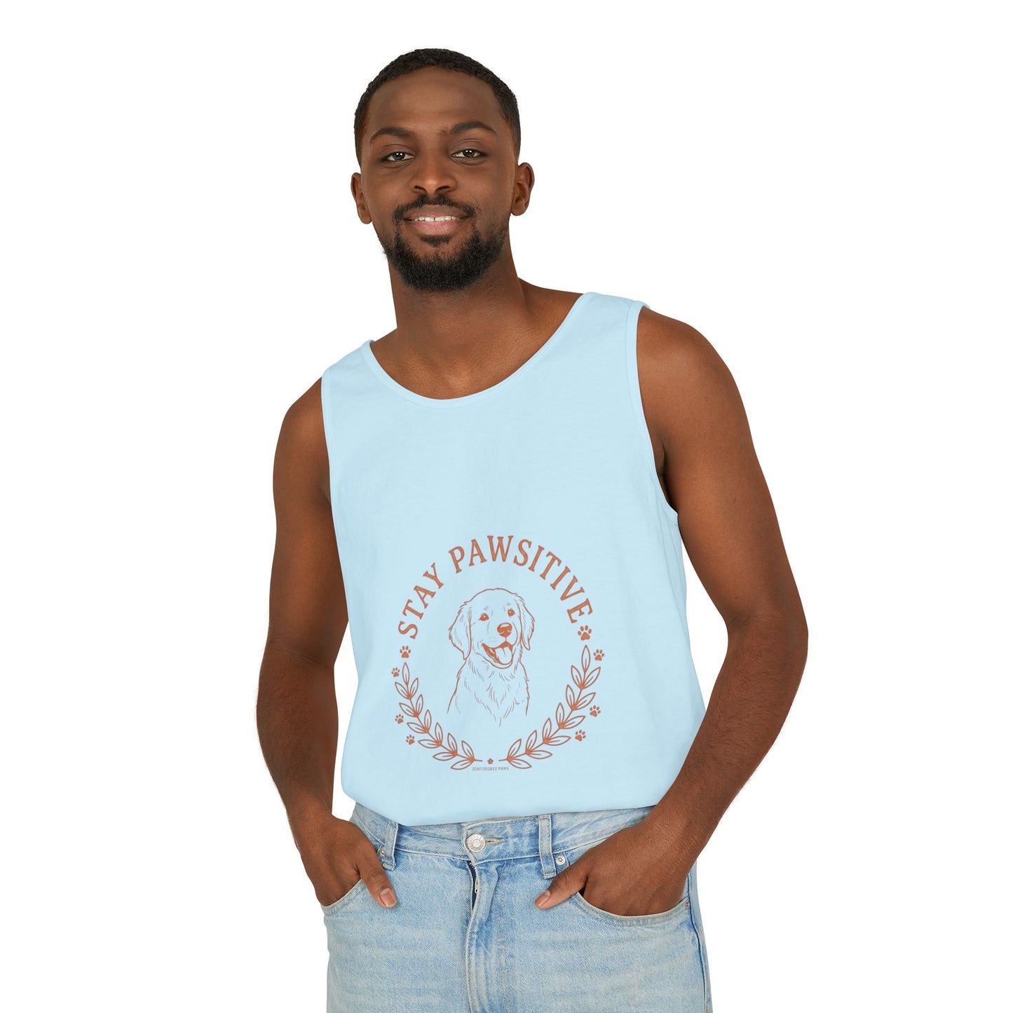 Stay Pawsitive Dog Tank — "Home Is Where My Dog Is" Graphic Tank Top