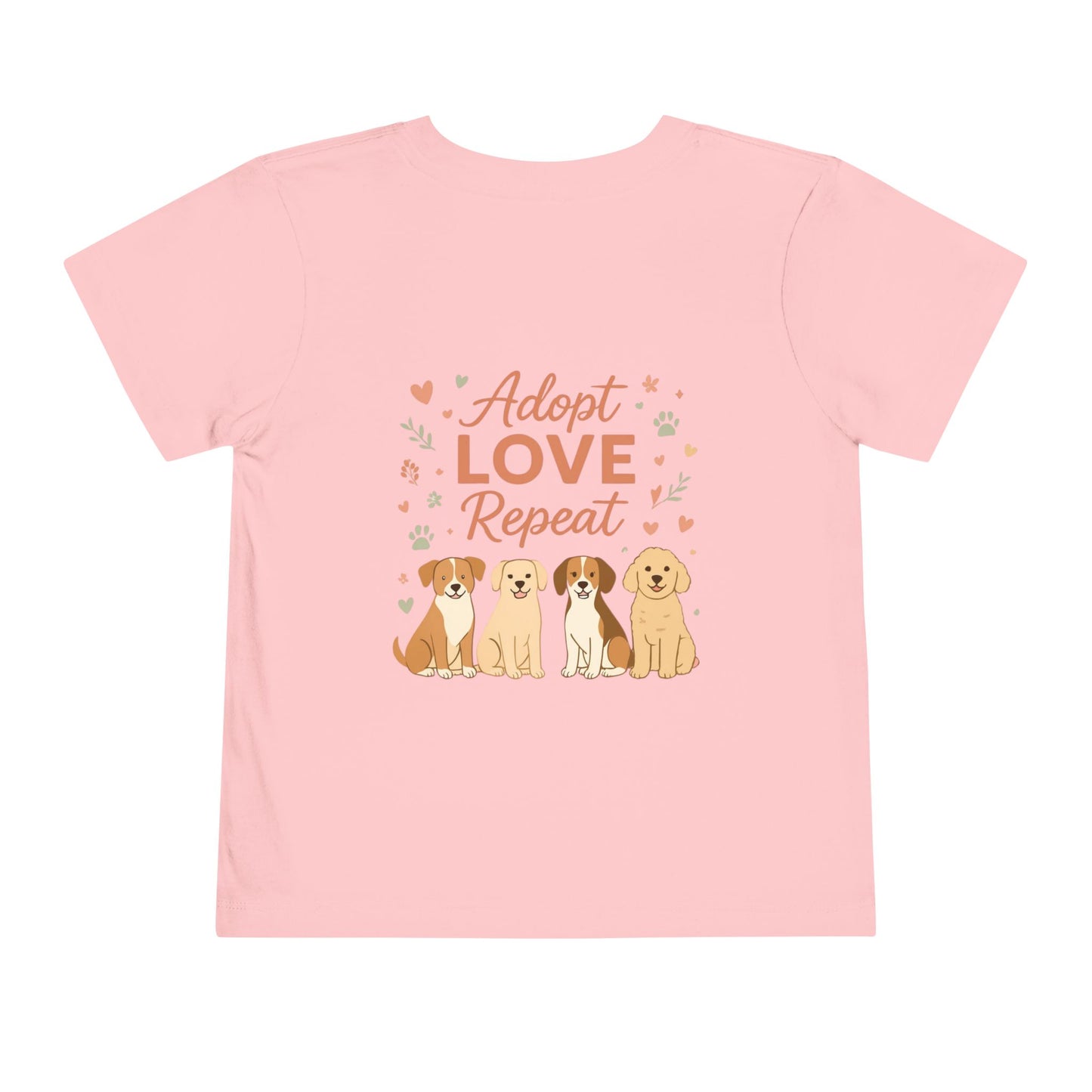 Toddler Tee — "My Therapist Has Four Legs" / "Adopt Love Repeat" Puppy Rescue Shirt