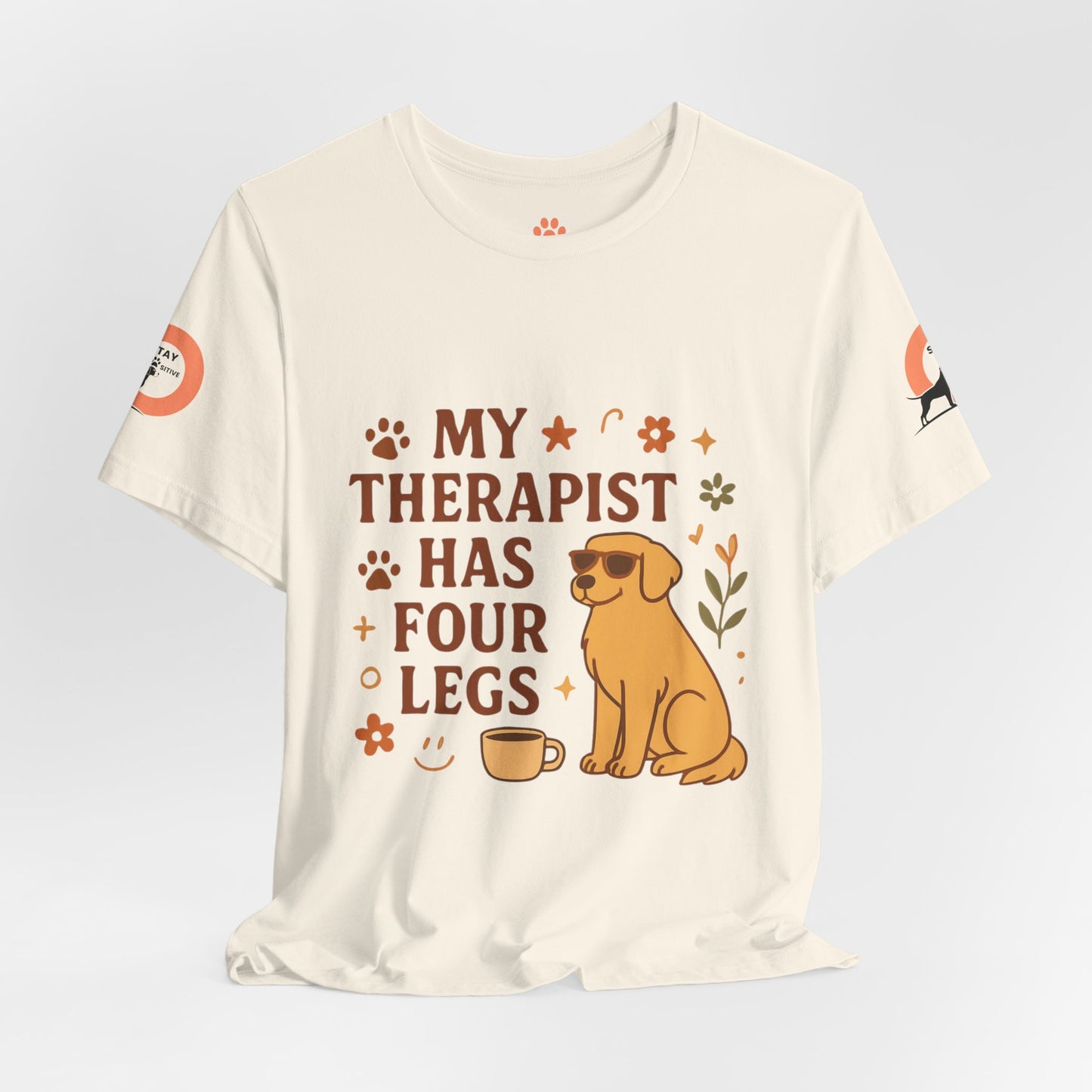 My Therapist Has Four Legs Tee — Adopt Love Repeat Dog Lover T-Shirt