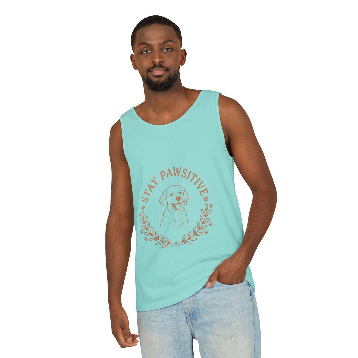 Stay Pawsitive Dog Tank — "Home Is Where My Dog Is" Graphic Tank Top