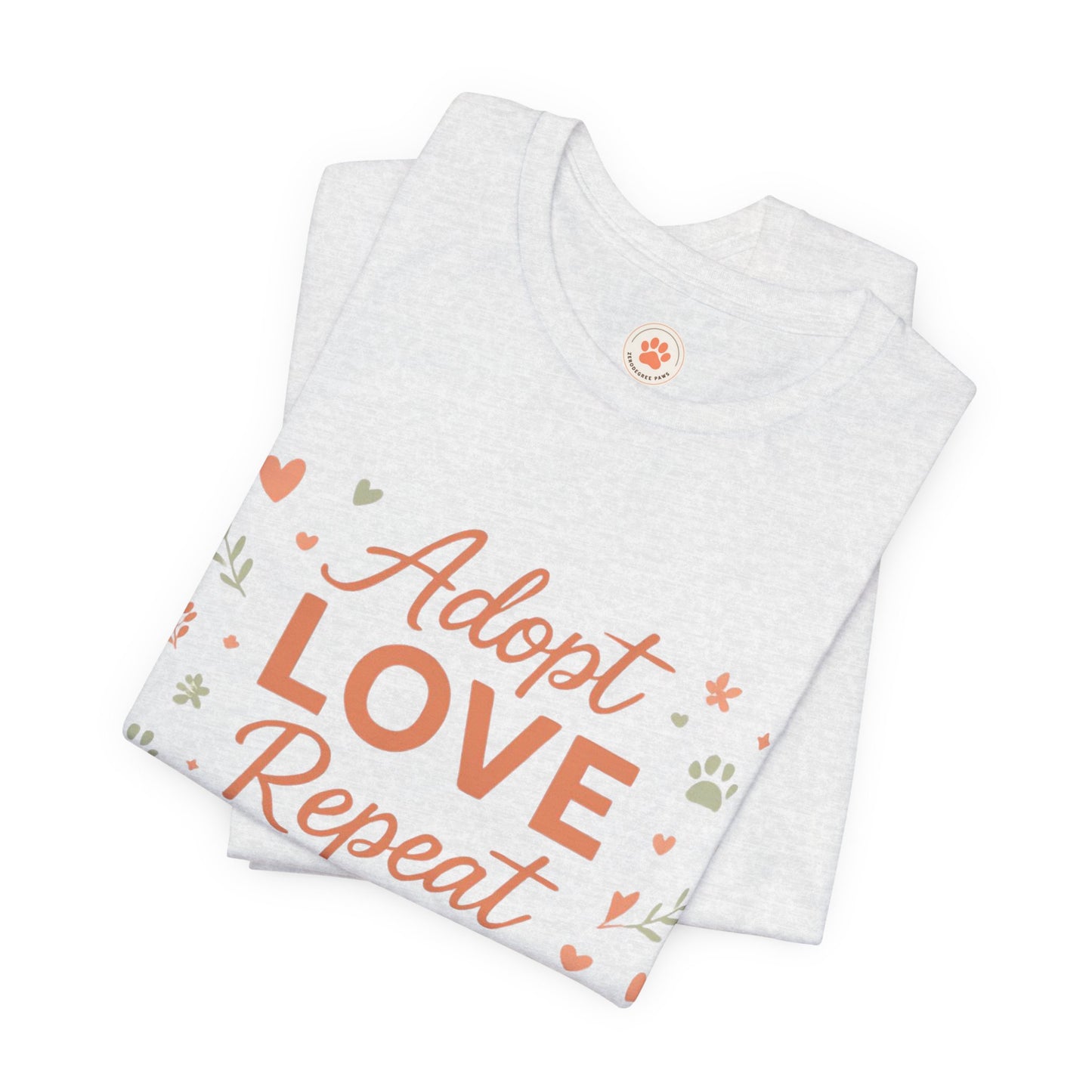 Adopt Love Repeat Tee — “My Therapist Has Four Legs” Dog Lover T‑Shirt
