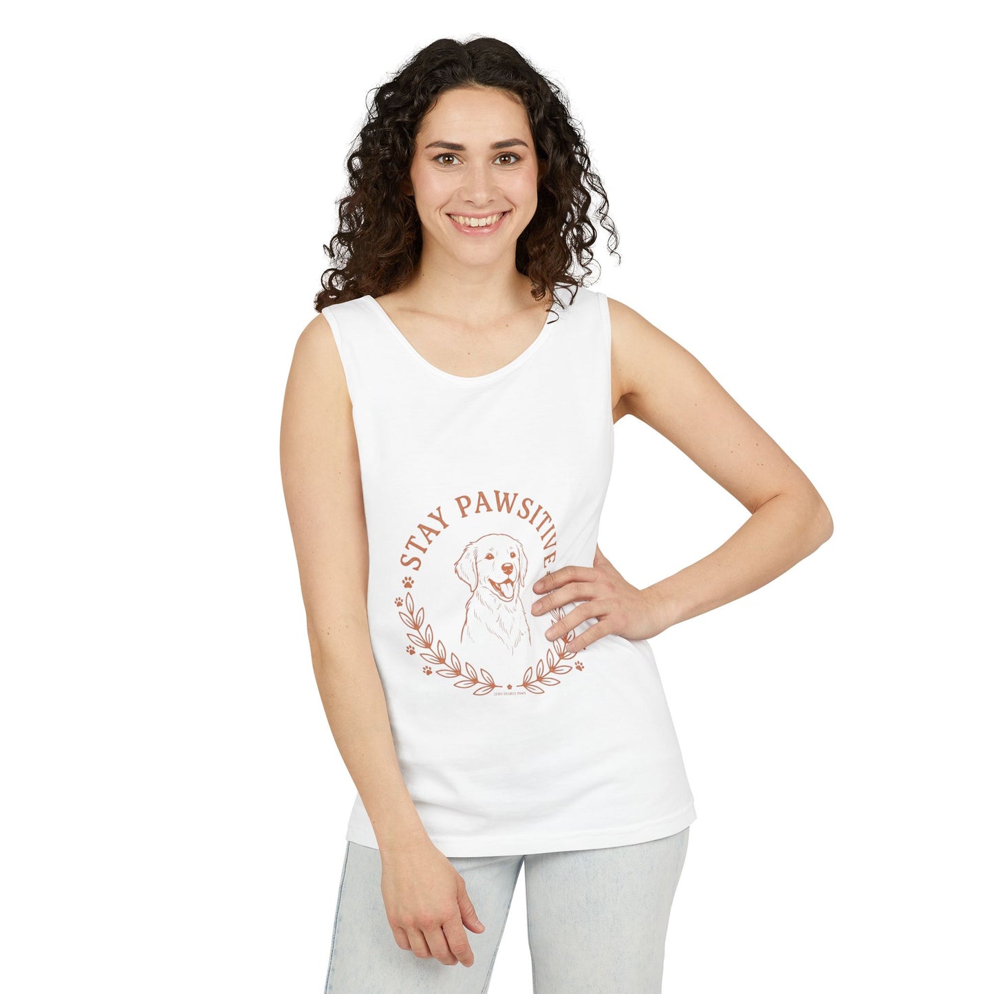 Stay Pawsitive Dog Tank — "Home Is Where My Dog Is" Graphic Tank Top