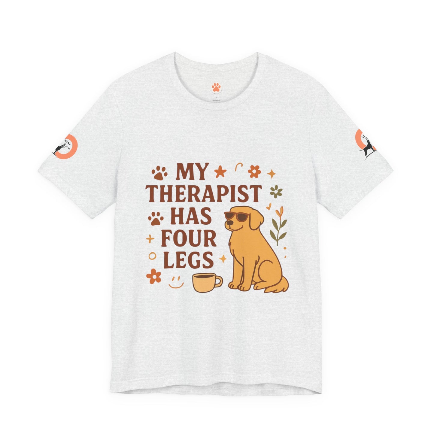 My Therapist Has Four Legs Tee — Adopt Love Repeat Dog Lover T-Shirt
