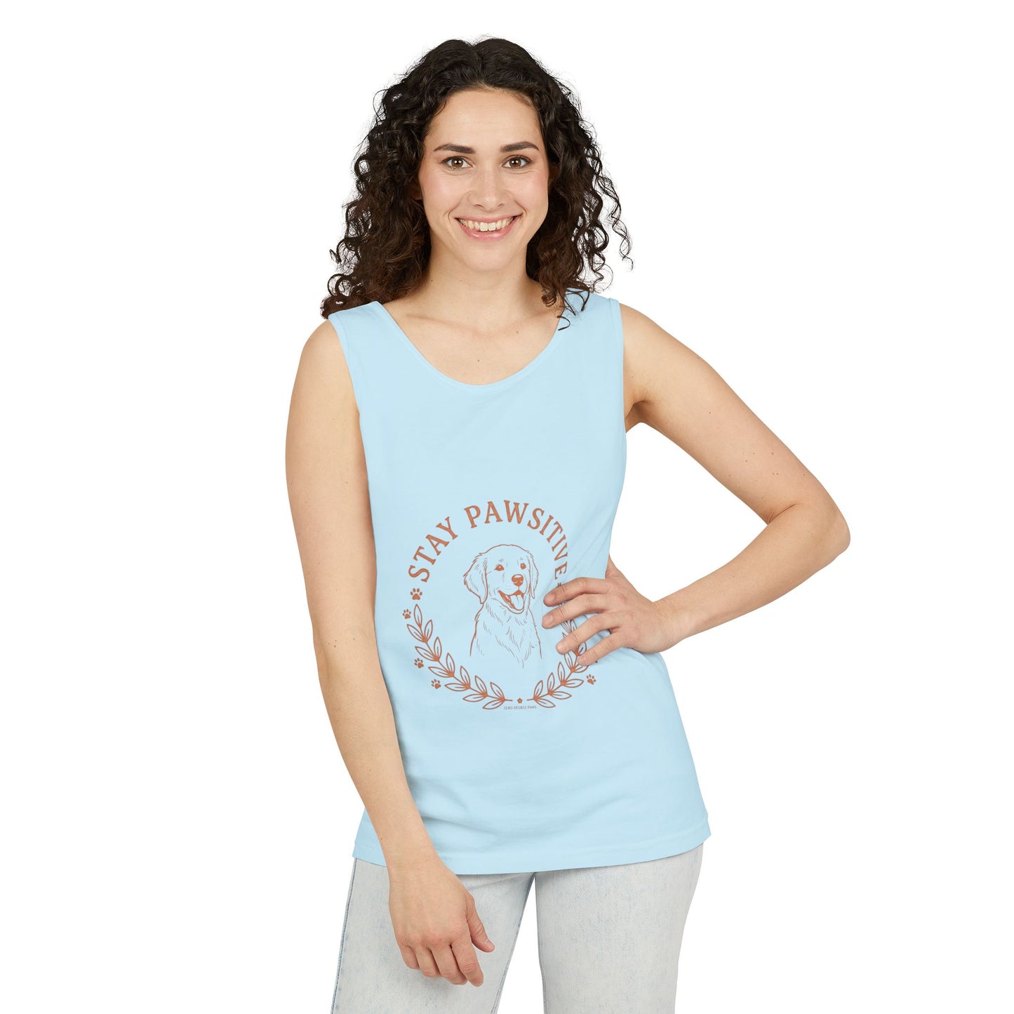 Stay Pawsitive Dog Tank — "Home Is Where My Dog Is" Graphic Tank Top
